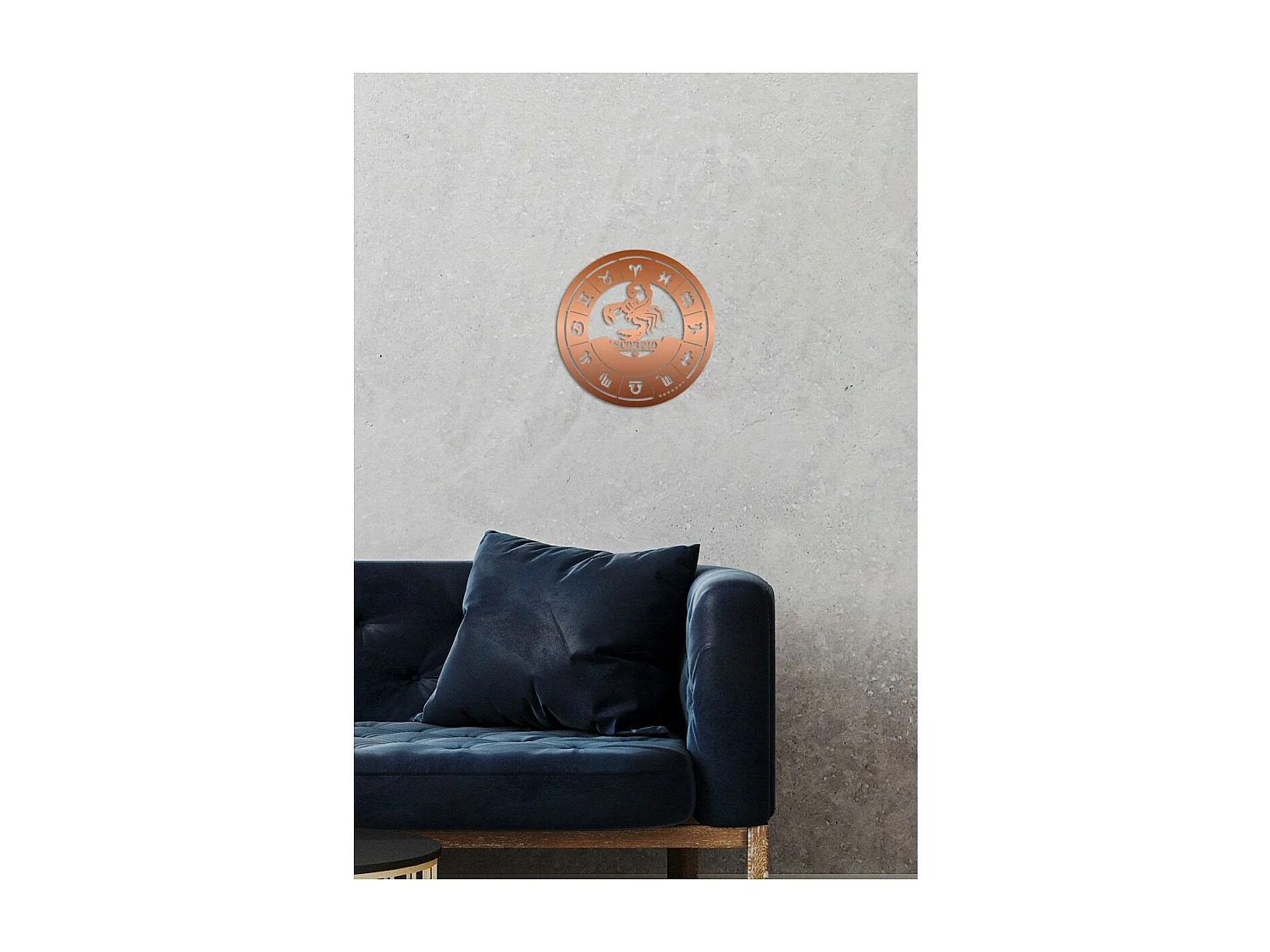 Décoration en Métal Horoscope Scorpion 1, Cuivre, 50x0,15x50 cm, EPIKASA