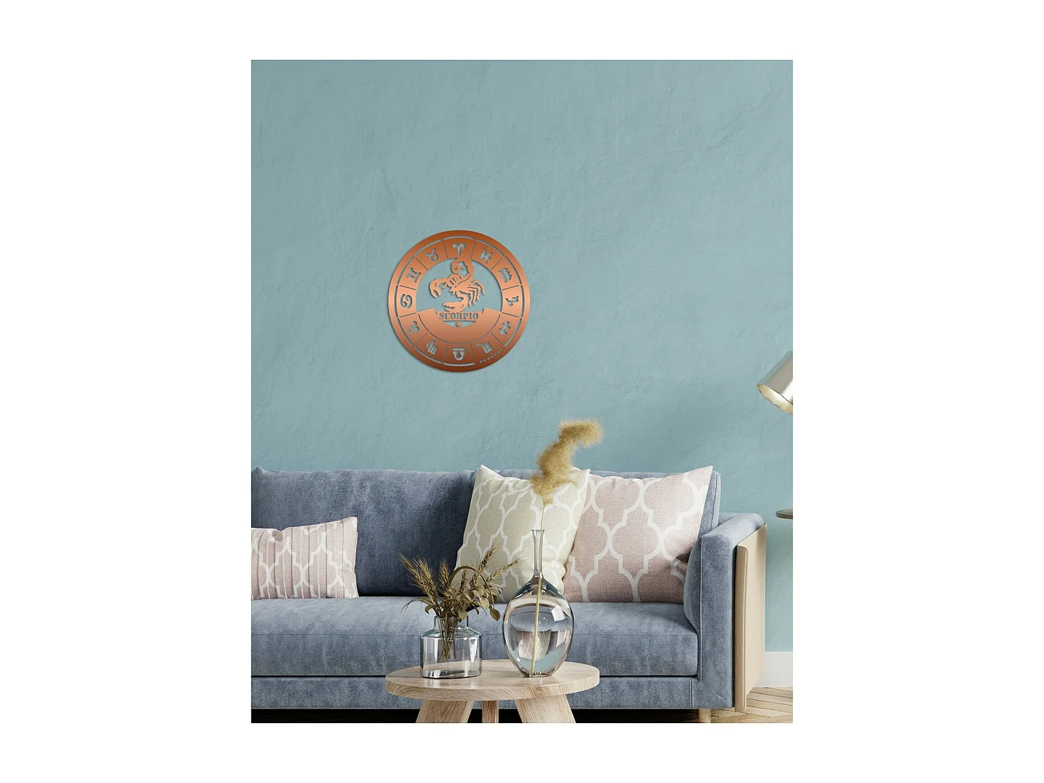 Décoration en Métal Horoscope Scorpion 1, Cuivre, 50x0,15x50 cm, EPIKASA