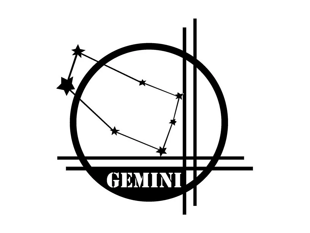 Decoração em Metal Horóscopo de Gémeos 9, Preto, 40x0,15x40 cm cm, EPIKASA
