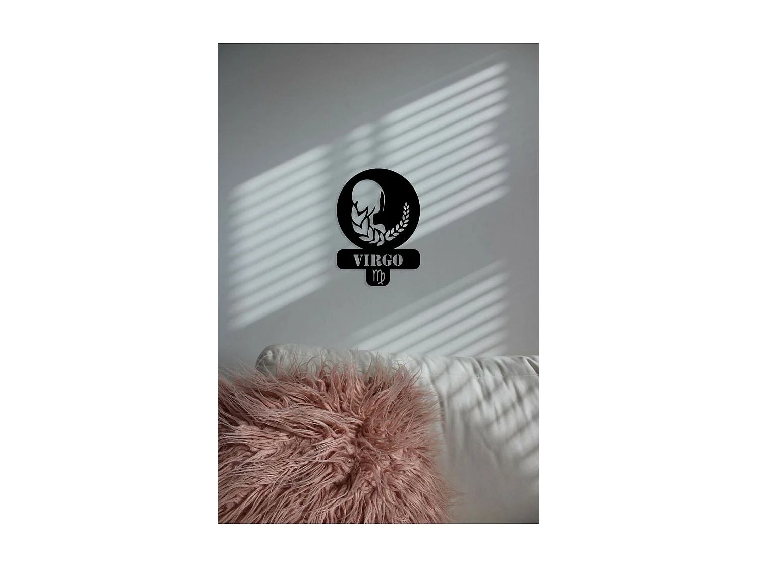 Decoração em Metal Horóscopo de Virgem 3, Preto, 36x0,15x50 cm, EPIKASA