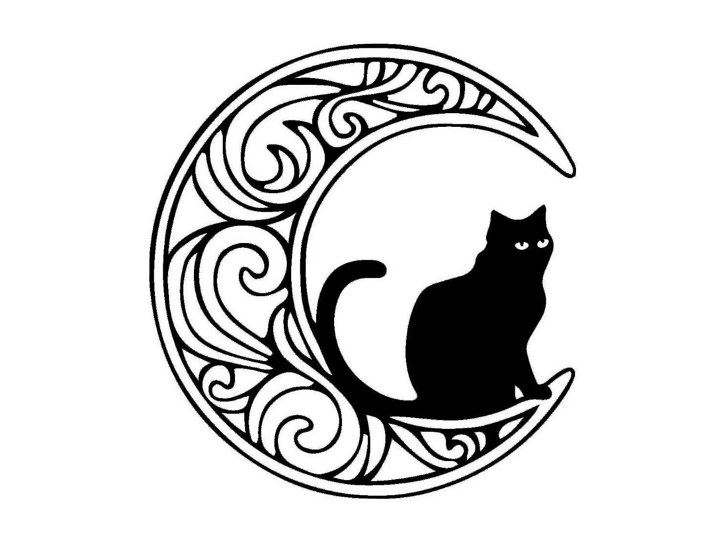 Dekoracja Metalowa Kot 131, Czarny, 40x0,15x43 cm, EPIKASA