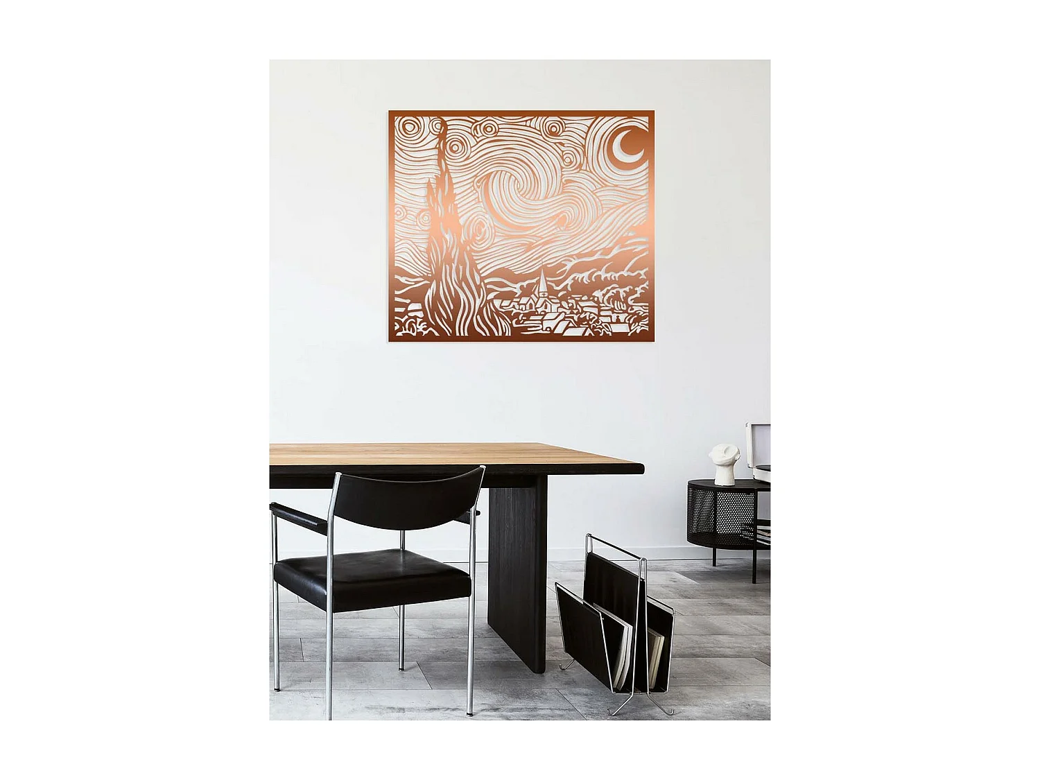 Dekoracja Metalowa Gwiaździsta noc 1, Miedź, 72x0,15x63 cm, EPIKASA