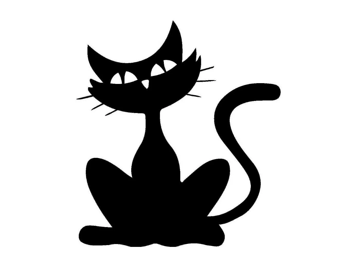 Dekoracja Metalowa Kot 158, Czarny, 36x0,15x40 cm, EPIKASA