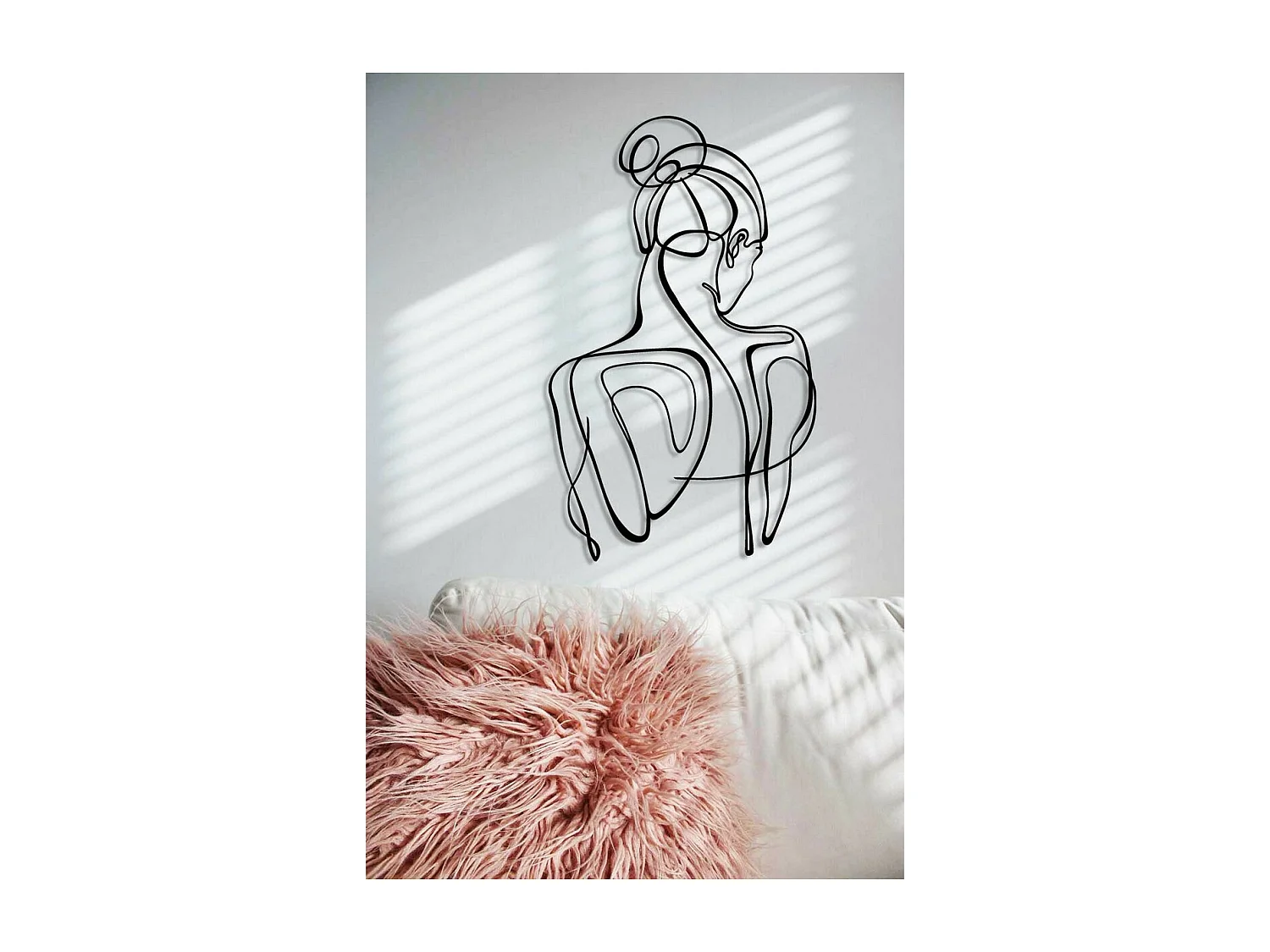 Décoration en Métal Femme 19, Noir, 45x0,15x75 cm, EPIKASA