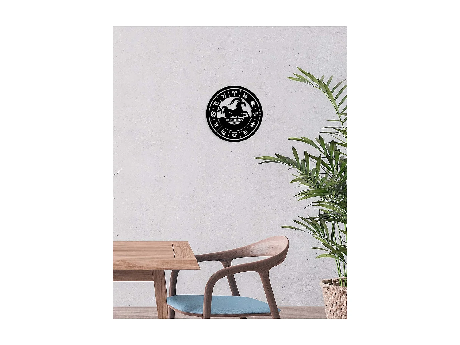 Decoração em Metal Horóscopo Capricórnio, Preto, 50x0,15x50 cm, EPIKASA