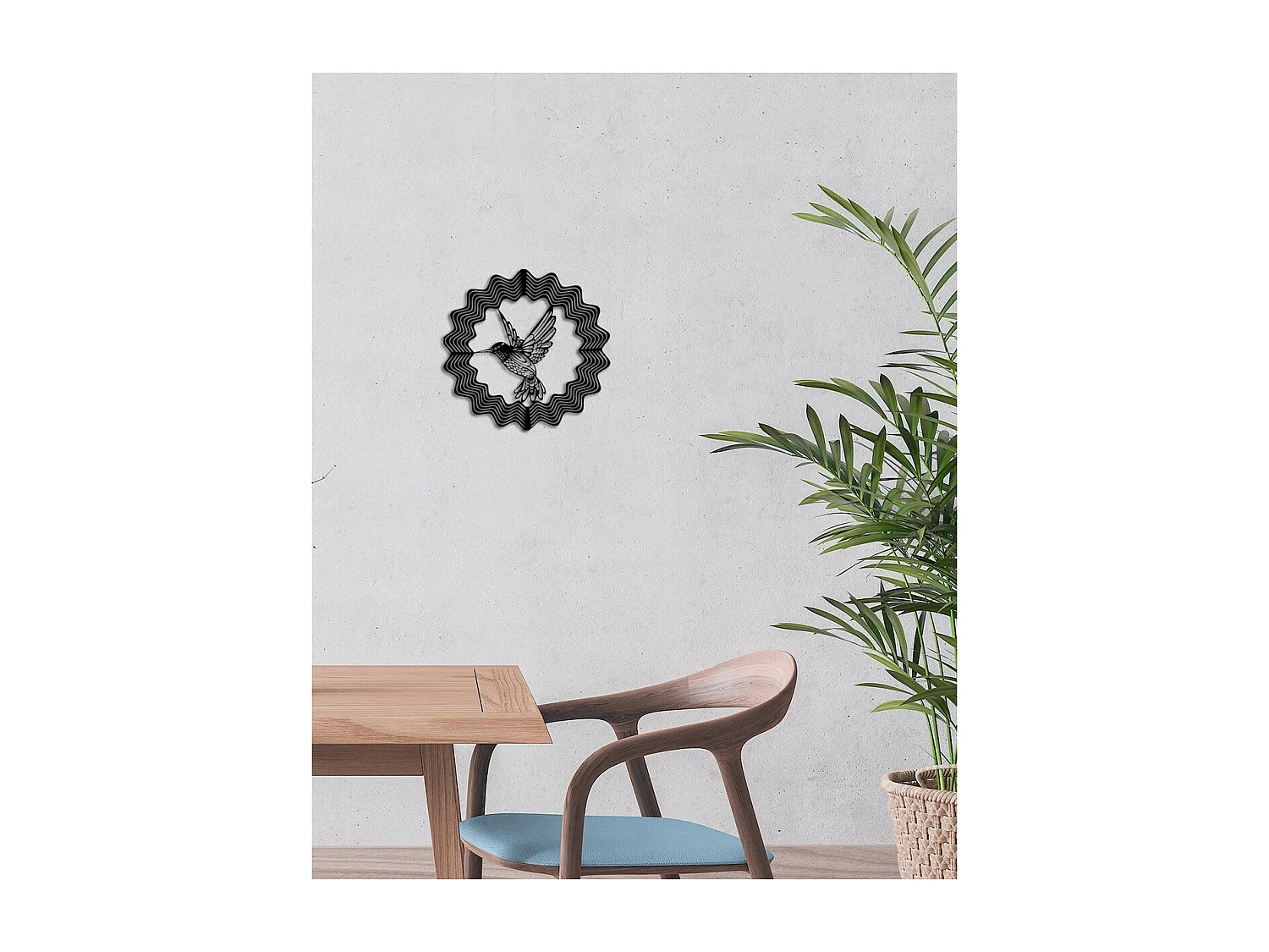 Decoração em Metal Colibris 10, Preto, 52x0,15x50 cm cm, EPIKASA