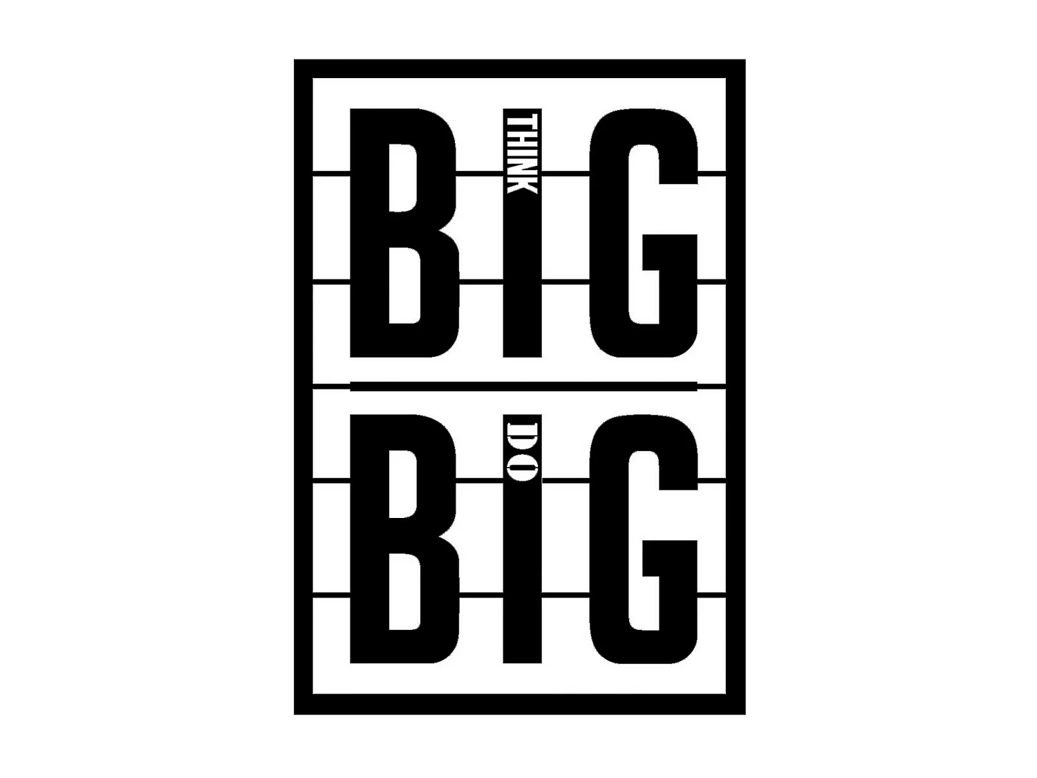 Décoration en Métal Think Big 3, Noir, 49x0,15x72 cm cm, EPIKASA