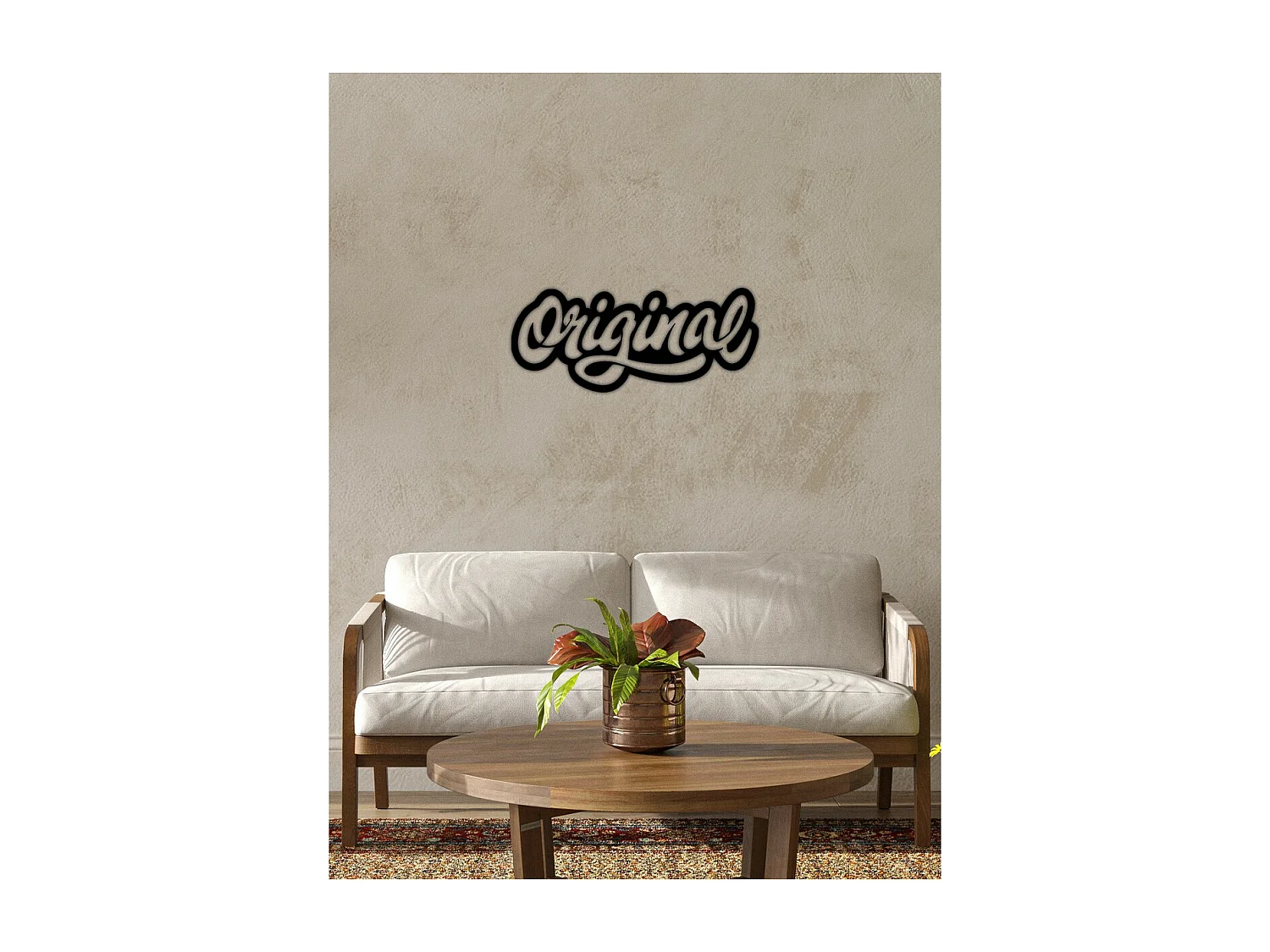 Decoração em Metal Original, Preto, 72x0,15x30 cm cm, EPIKASA