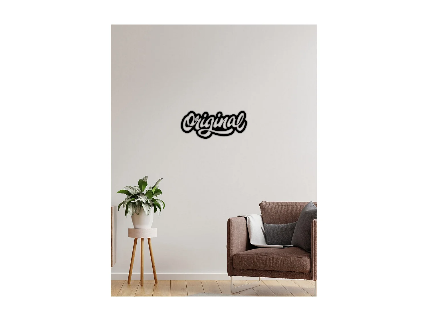 Decoração em Metal Original, Preto, 72x0,15x30 cm cm, EPIKASA