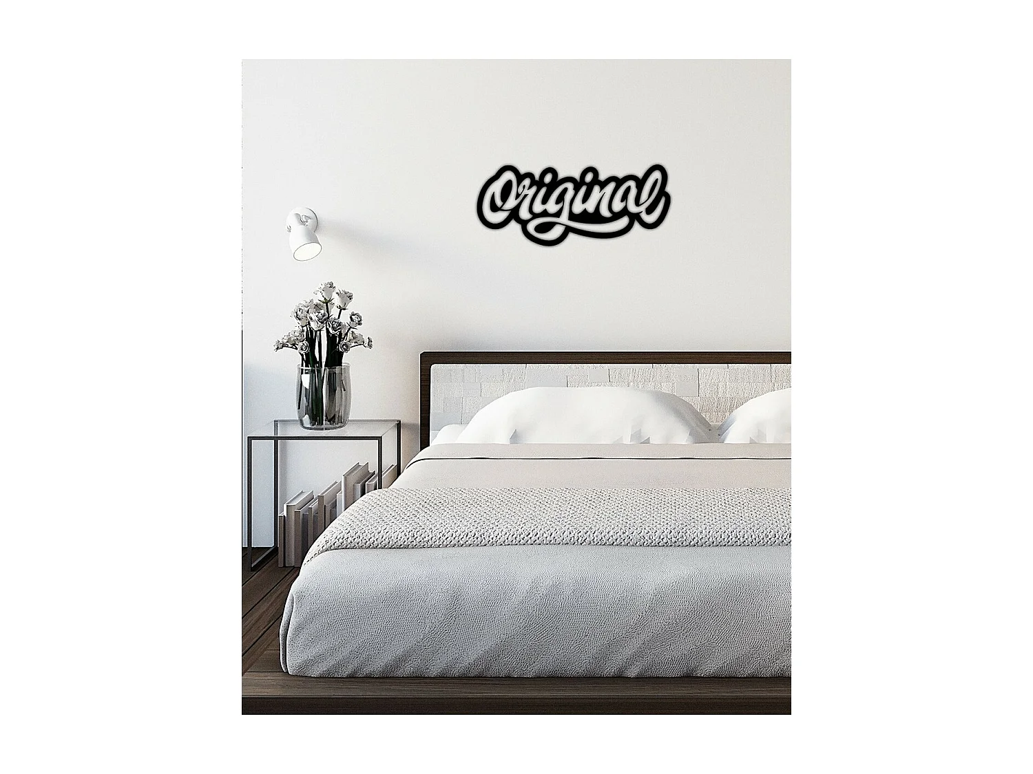 Decoração em Metal Original, Preto, 72x0,15x30 cm cm, EPIKASA