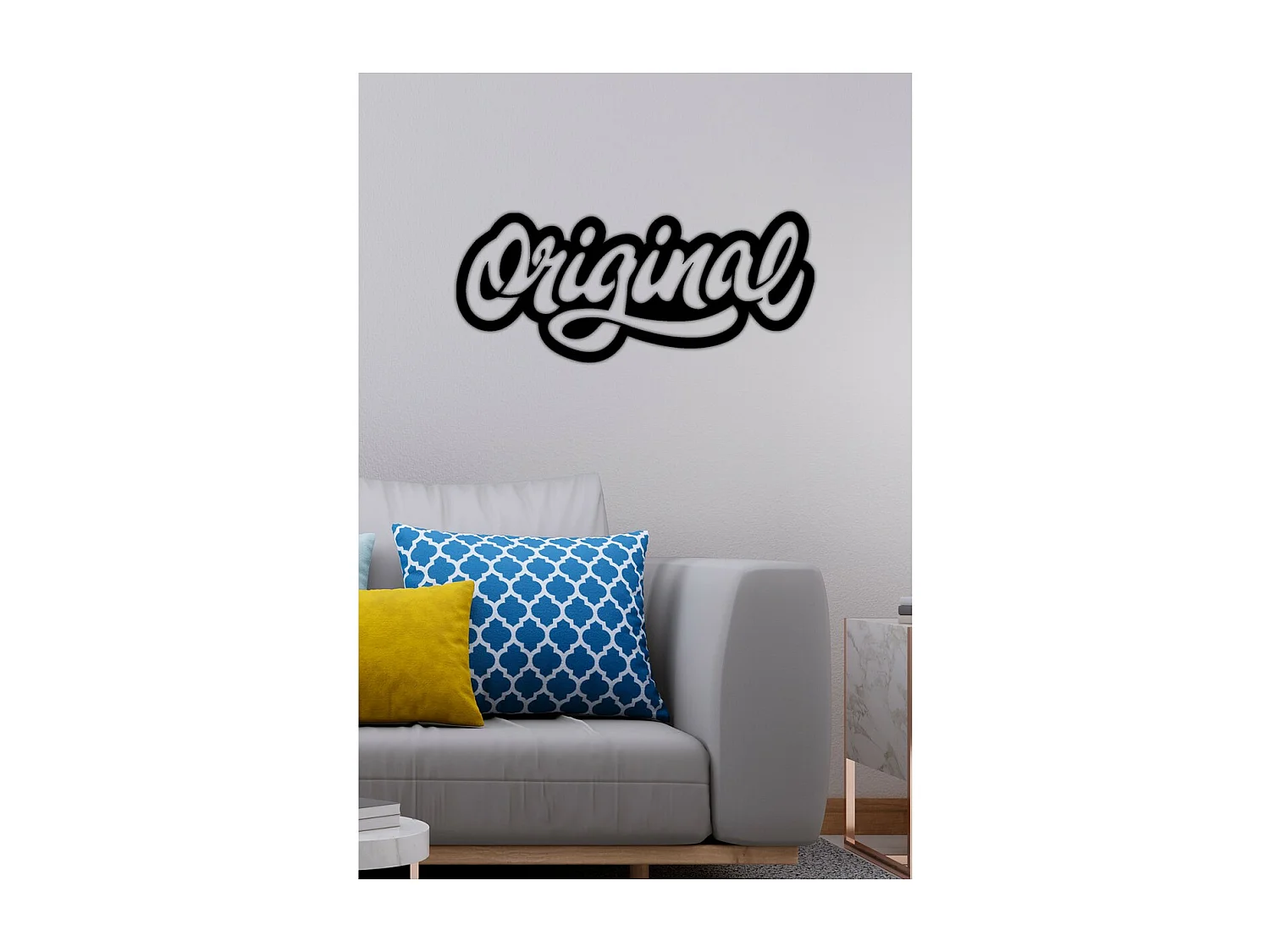 Decoração em Metal Original, Preto, 72x0,15x30 cm cm, EPIKASA