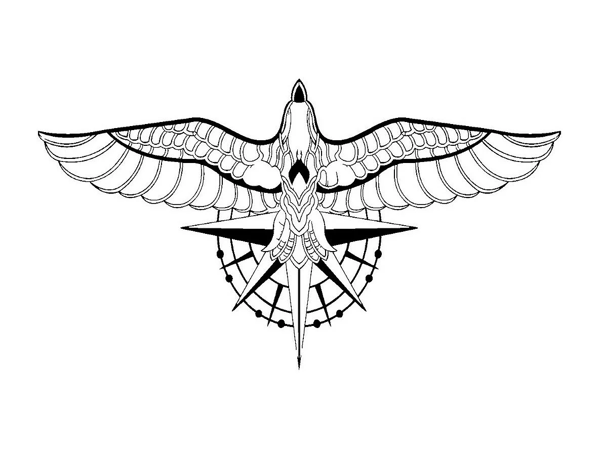 Décoration en Métal Oiseaux 18, Noir, 80x0,15x45 cm, EPIKASA