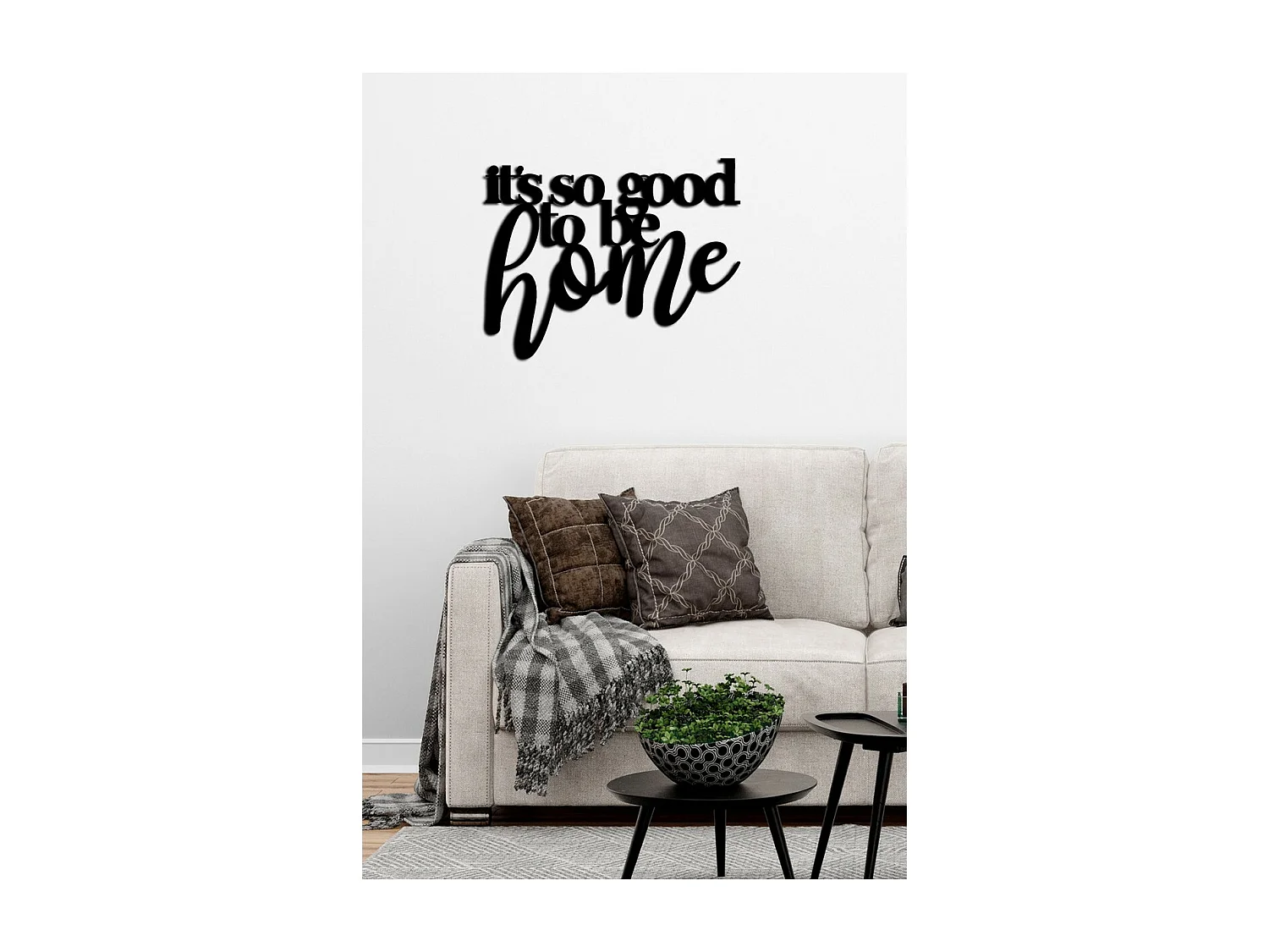 Decoração em Metal Home 1, Preto, 70x0,15x53 cm cm, EPIKASA