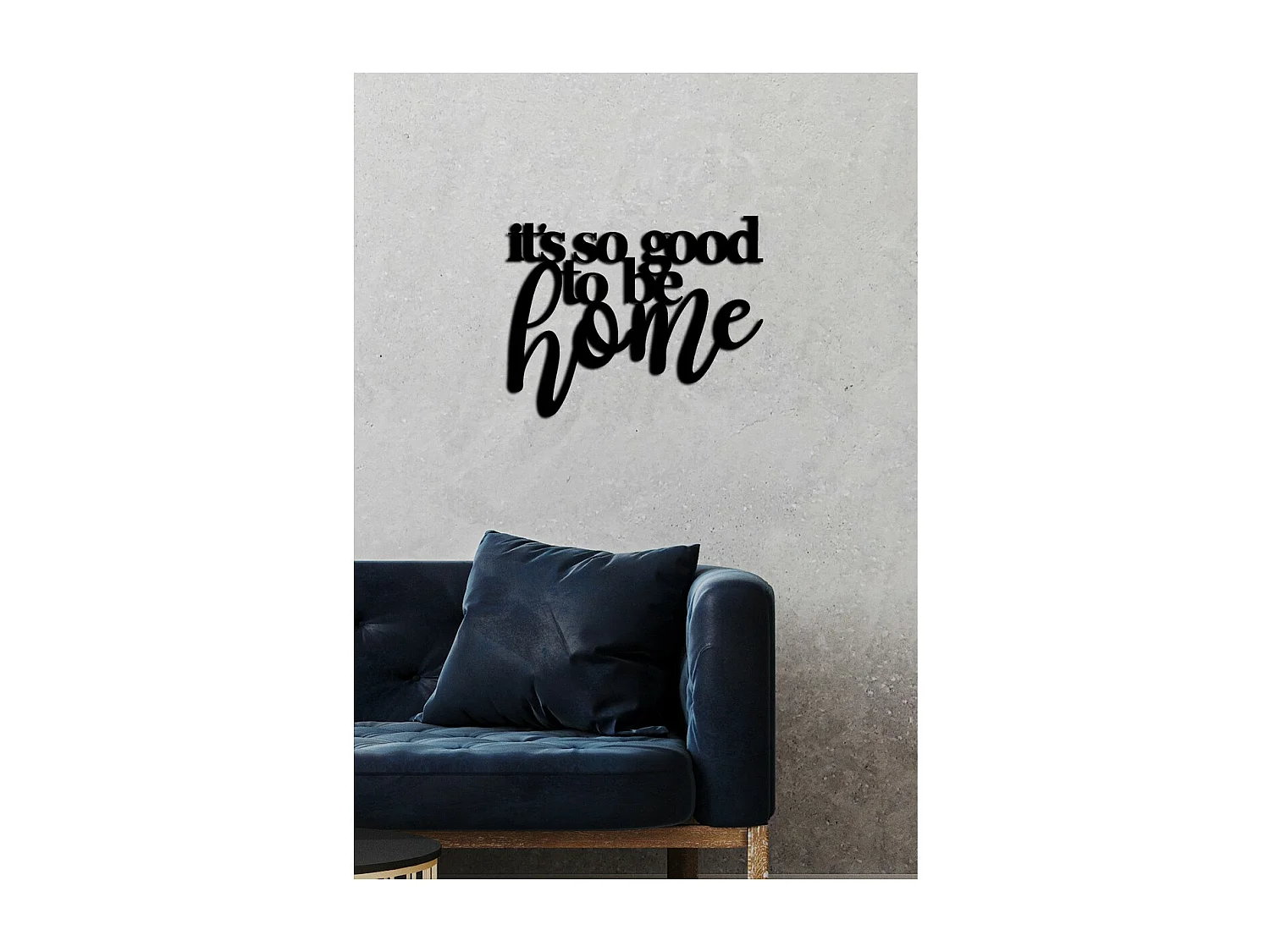 Decoração em Metal Home 1, Preto, 70x0,15x53 cm cm, EPIKASA