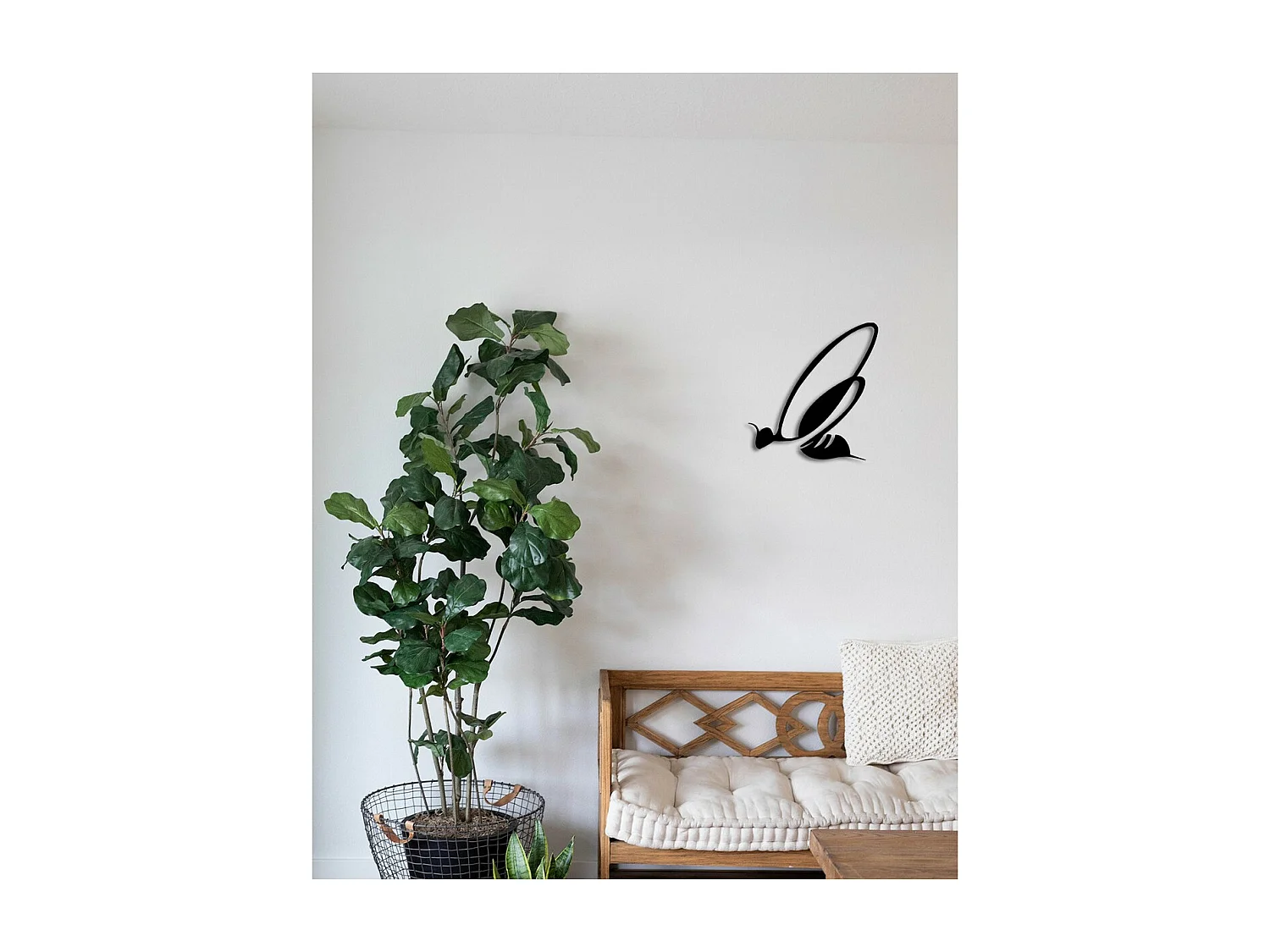 Decoração em Metal Abelha 1, Preto, 33x0,15x35 cm, EPIKASA