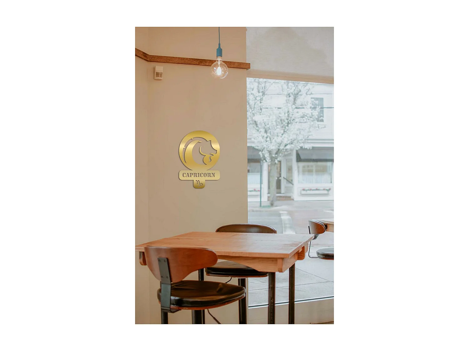 Decorazione in Metallo Oroscopo Capricorno 5, Oro, 36x0,15x50 cm, EPIKASA