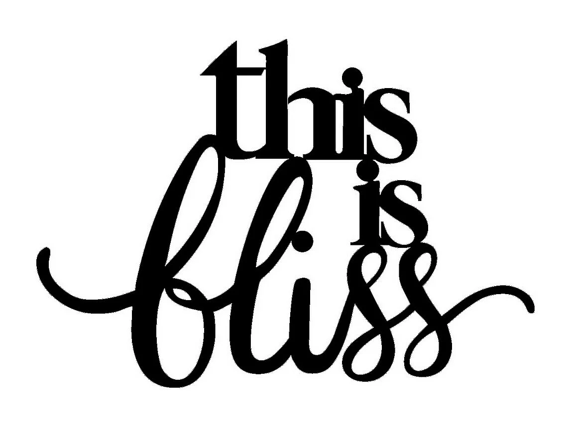 Décoration en Métal This is Bliss, Noir, 57x0,15x40 cm cm, EPIKASA