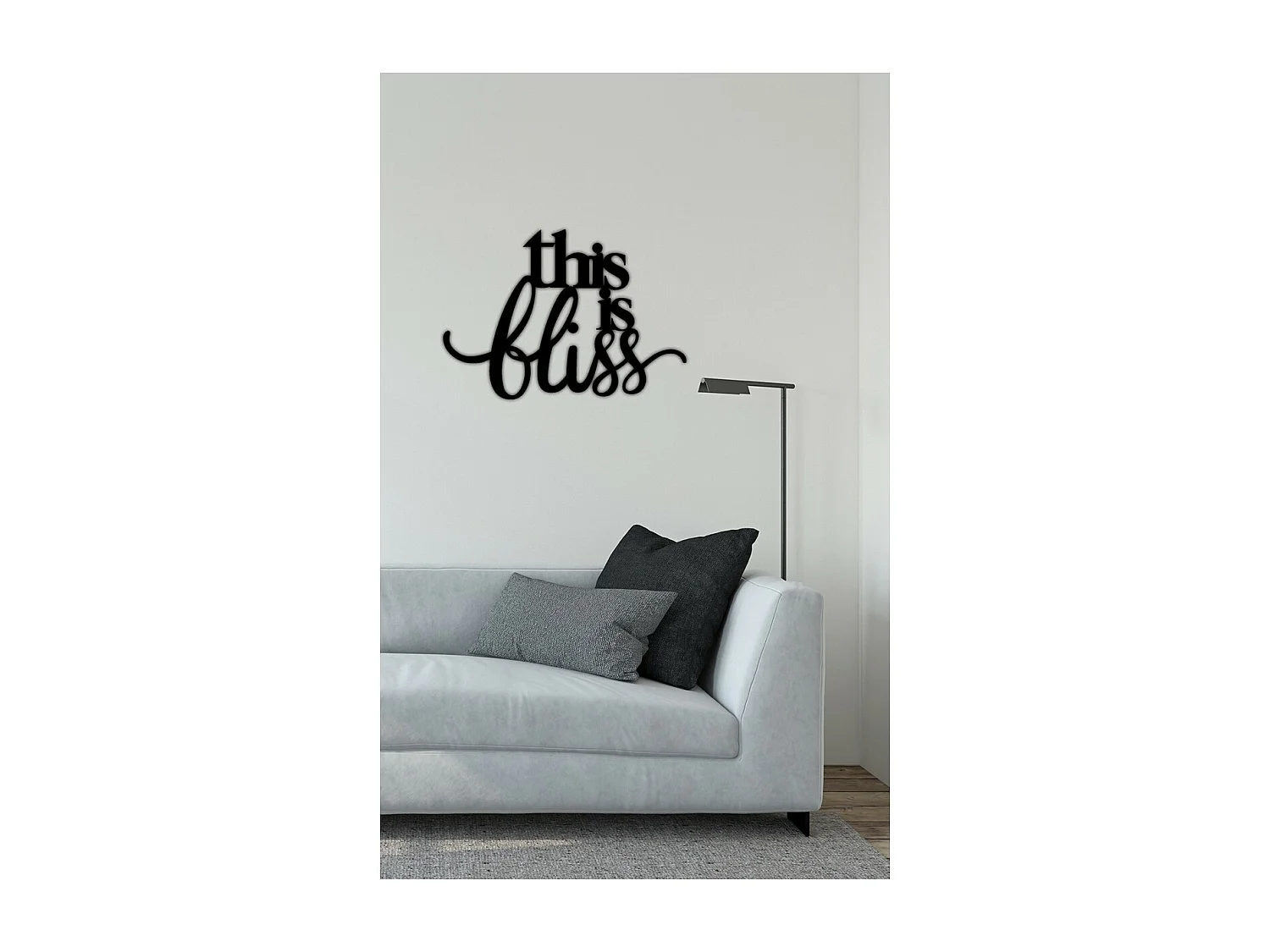 Décoration en Métal This is Bliss, Noir, 57x0,15x40 cm cm, EPIKASA