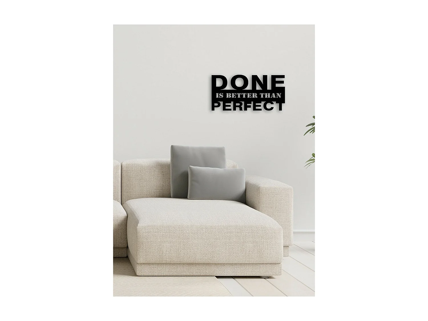 Décoration en Métal Better than Perfect, Noir, 50x0,15x30 cm cm, EPIKASA