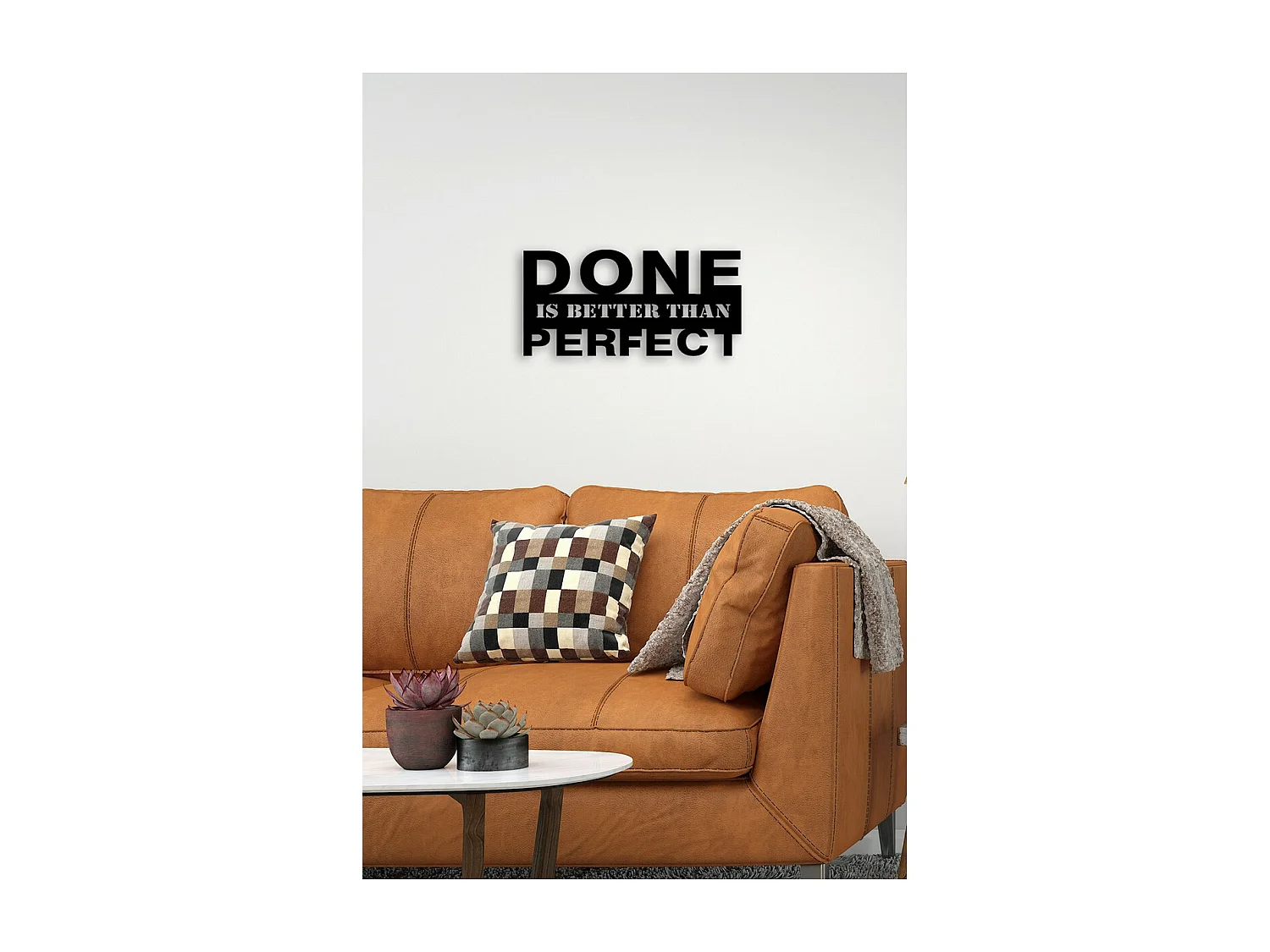 Décoration en Métal Better than Perfect, Noir, 50x0,15x30 cm cm, EPIKASA