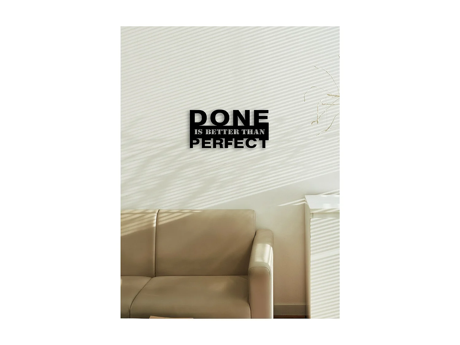 Décoration en Métal Better than Perfect, Noir, 50x0,15x30 cm cm, EPIKASA