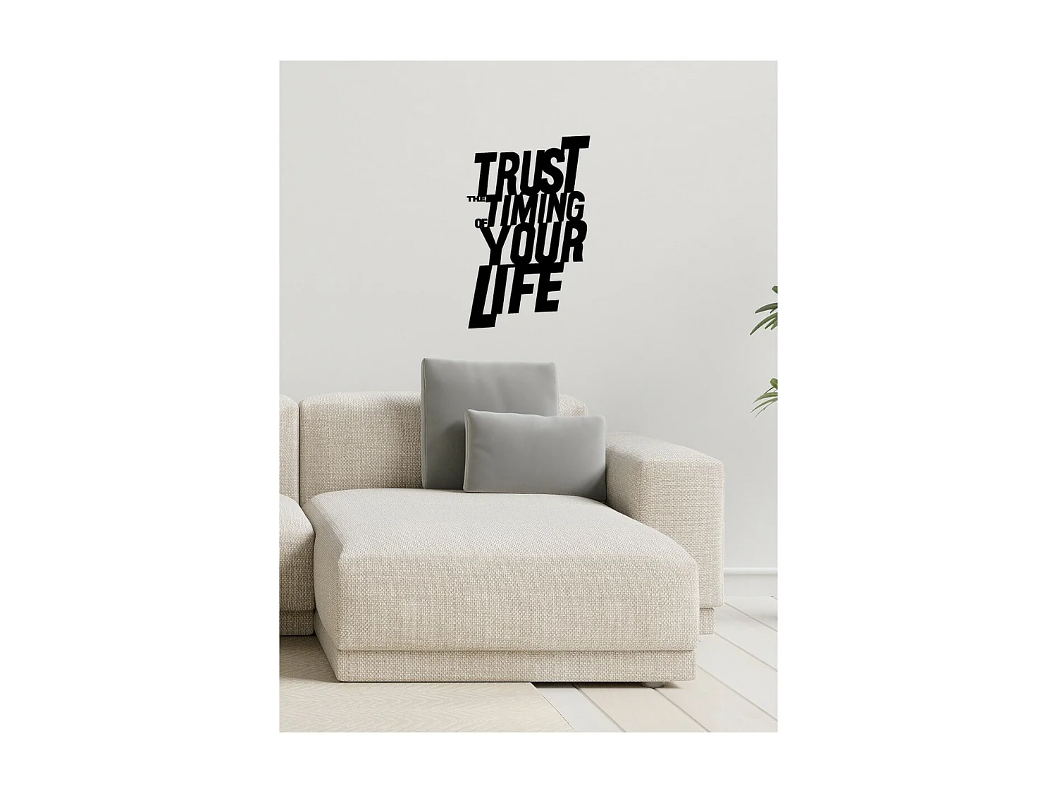 Dekoracja Metalowa Trust Timing, Czarny, 40x0,15x73 cm, EPIKASA