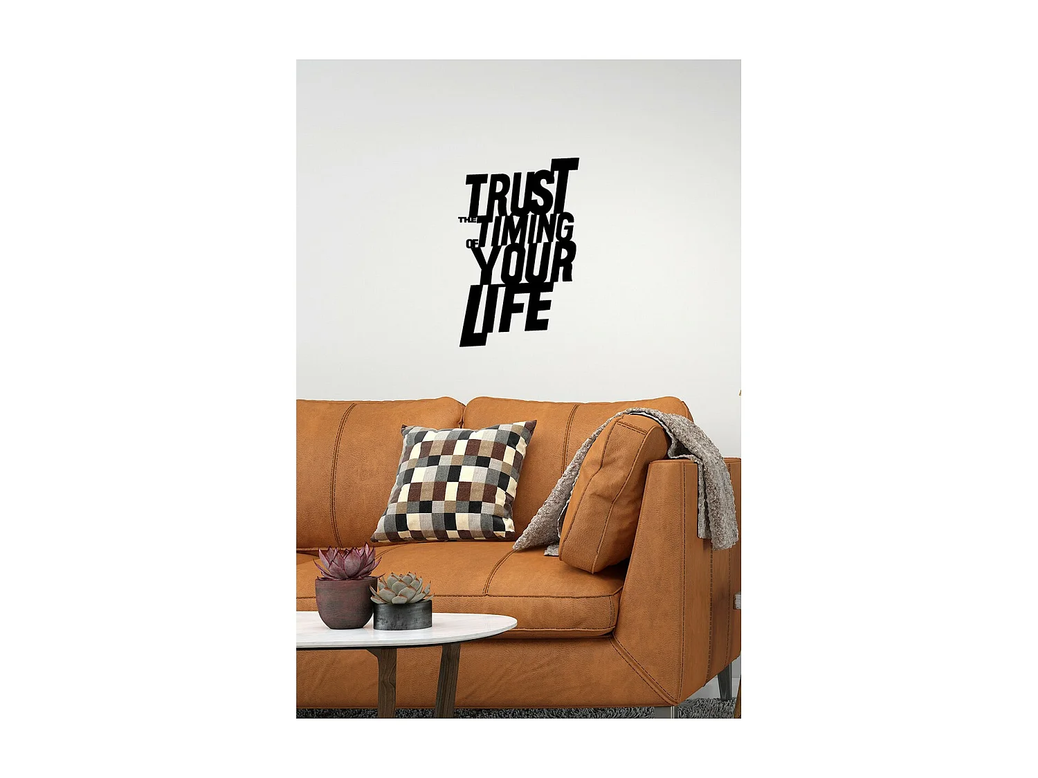 Dekoracja Metalowa Trust Timing, Czarny, 40x0,15x73 cm, EPIKASA