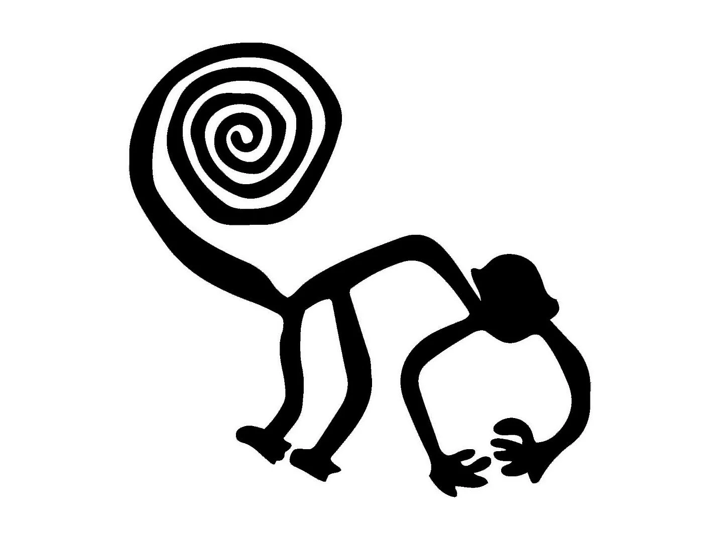 Décoration en Métal Singe 2, Noir, 40x0,15x39 cm, EPIKASA