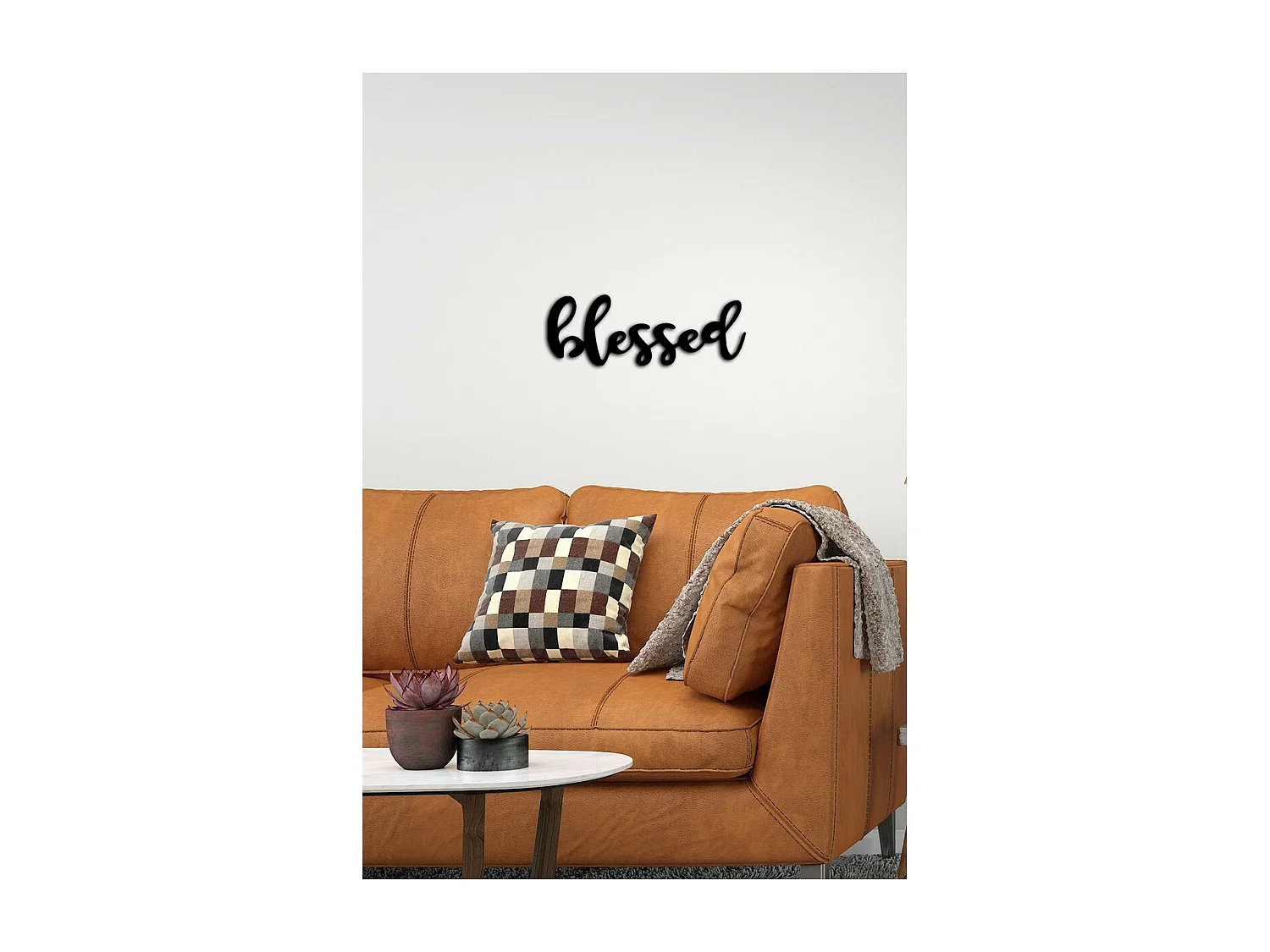 Decoração em Metal Blessed, Preto, 50x0,15x22 cm cm, EPIKASA