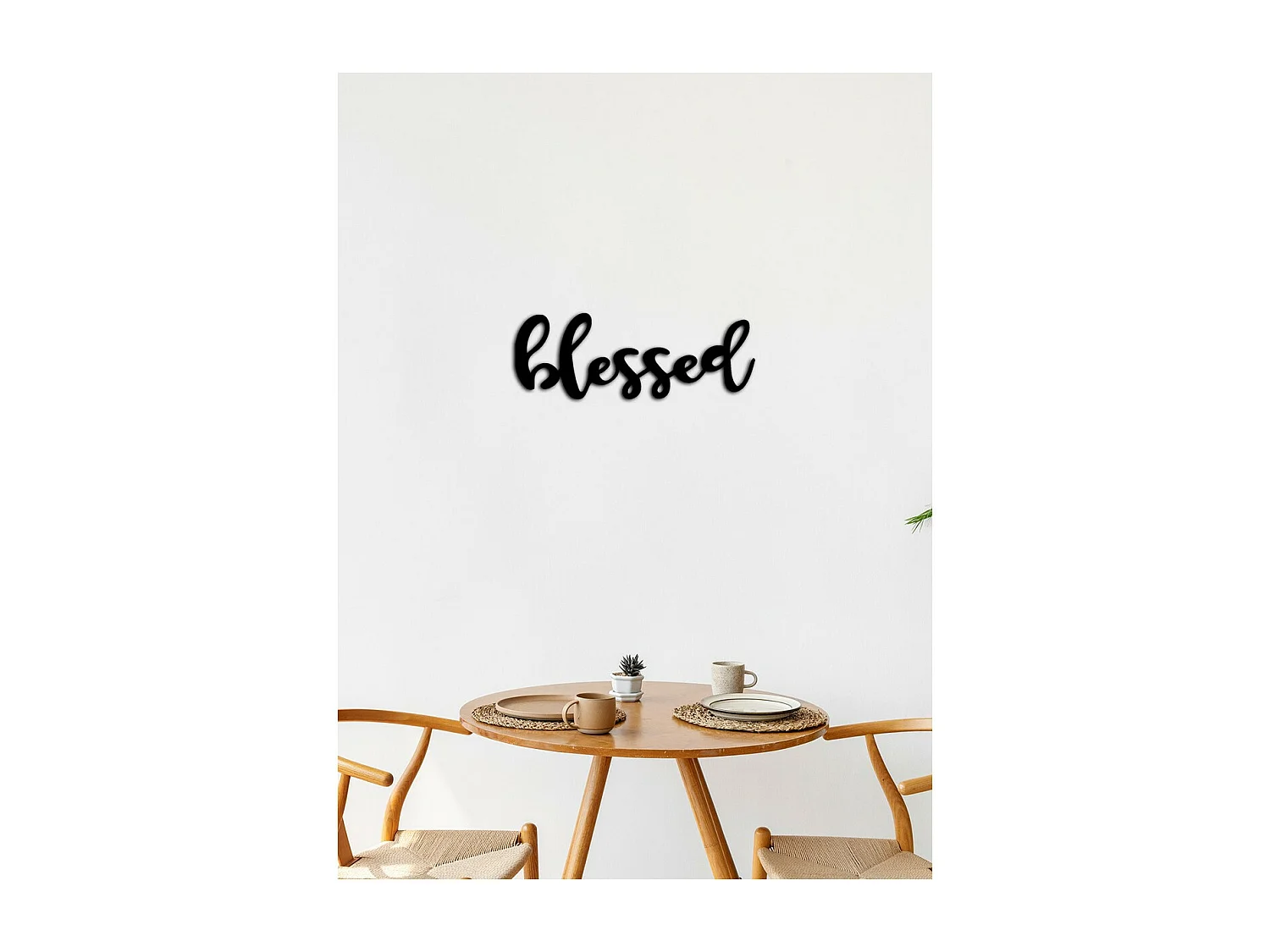 Decoração em Metal Blessed, Preto, 50x0,15x22 cm cm, EPIKASA