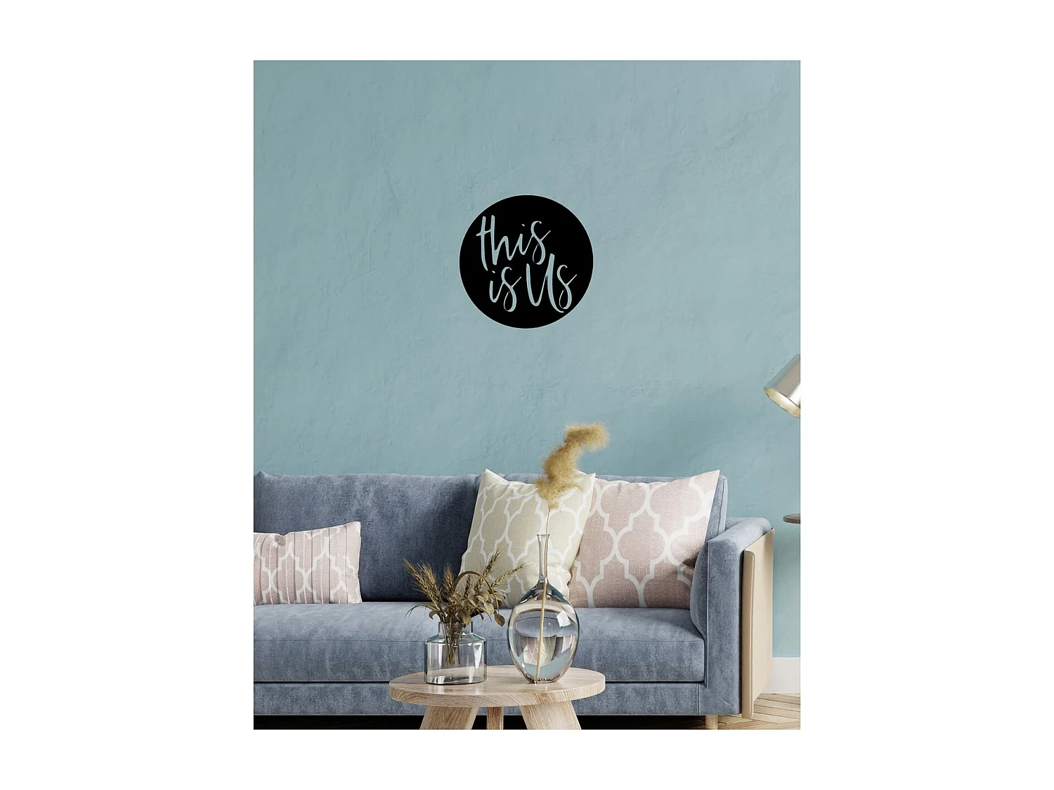 Décoration en Métal This is Us, Noir, 50x0,15x50 cm, EPIKASA