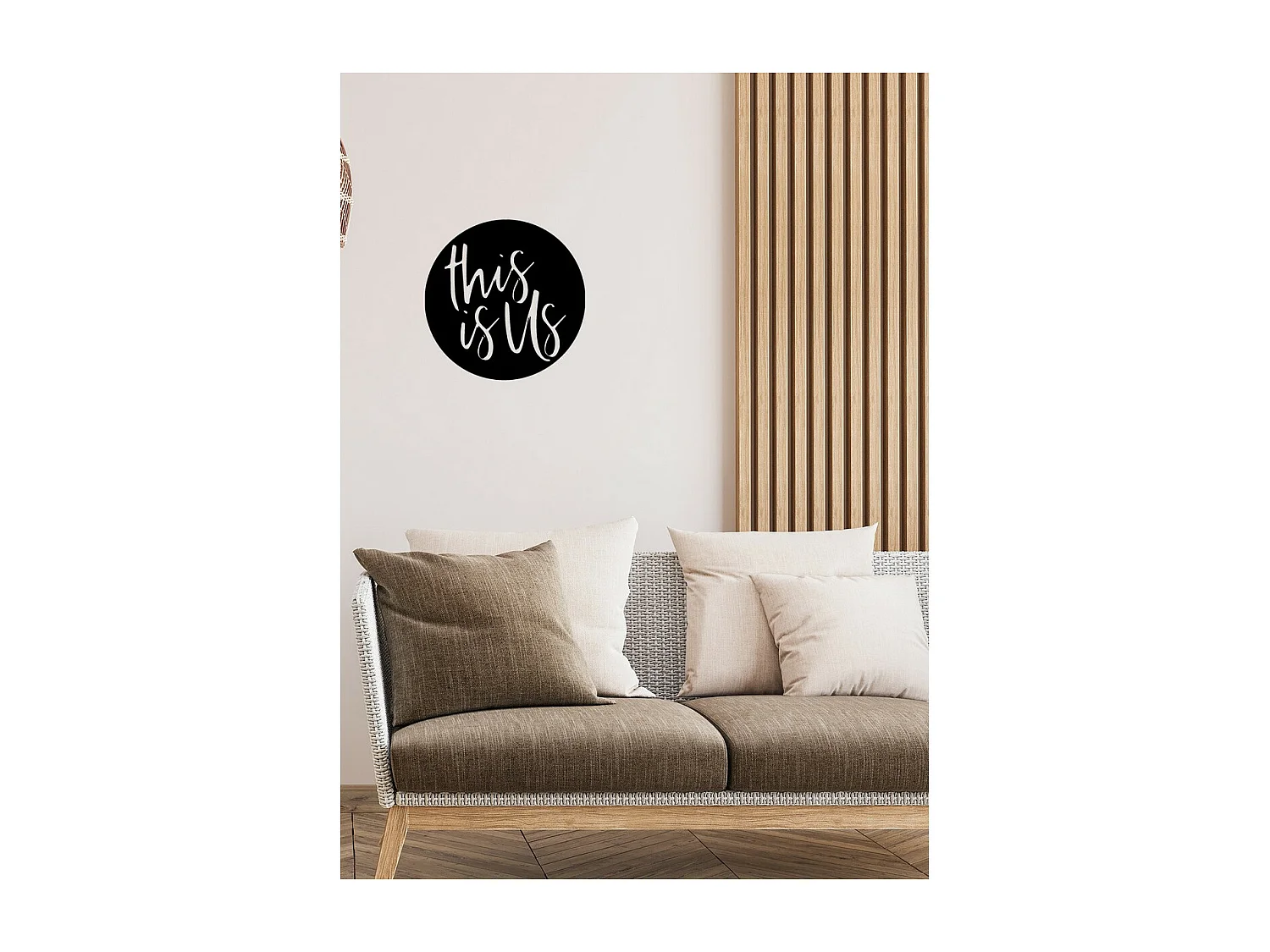 Décoration en Métal This is Us, Noir, 50x0,15x50 cm, EPIKASA