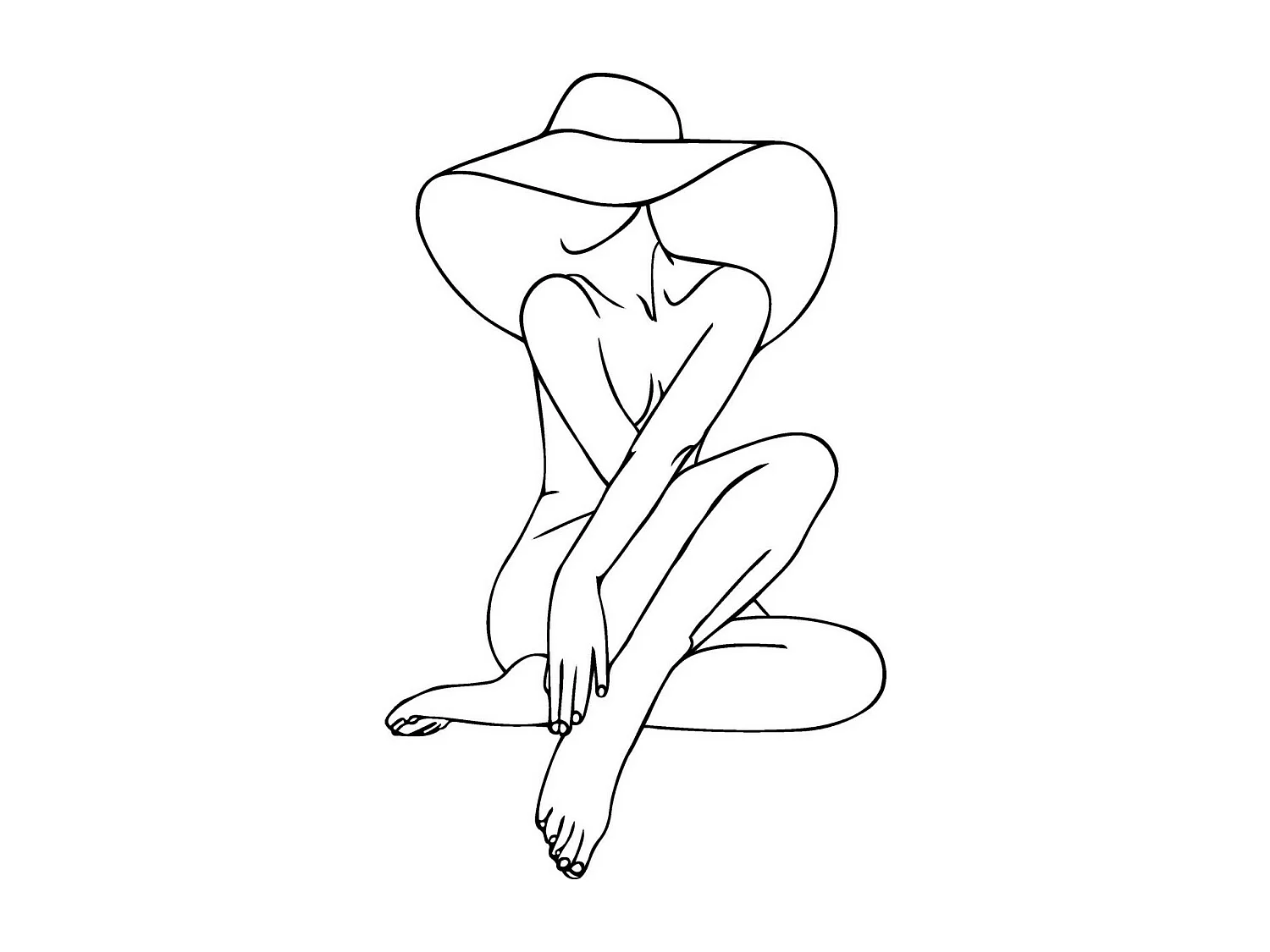 Dekoracja Metalowa Kobieta 16, Czarny, 40x0,15x64 cm, EPIKASA