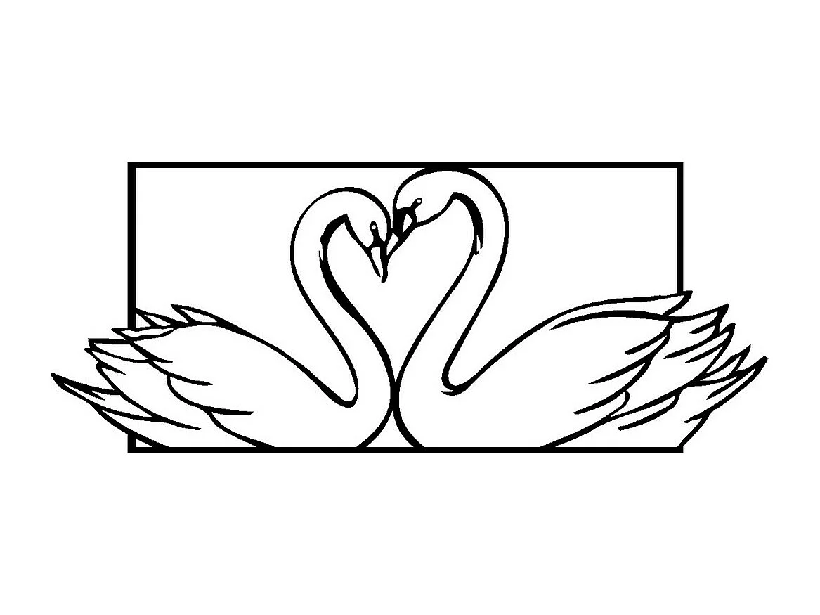 Decorazione in Metallo Cigni 3, Nero, 74x0,15x30 cm, EPIKASA