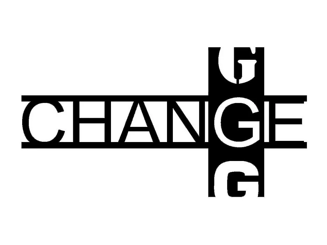 Decoração em Metal Change, Preto, 60x0,15x32 cm cm, EPIKASA