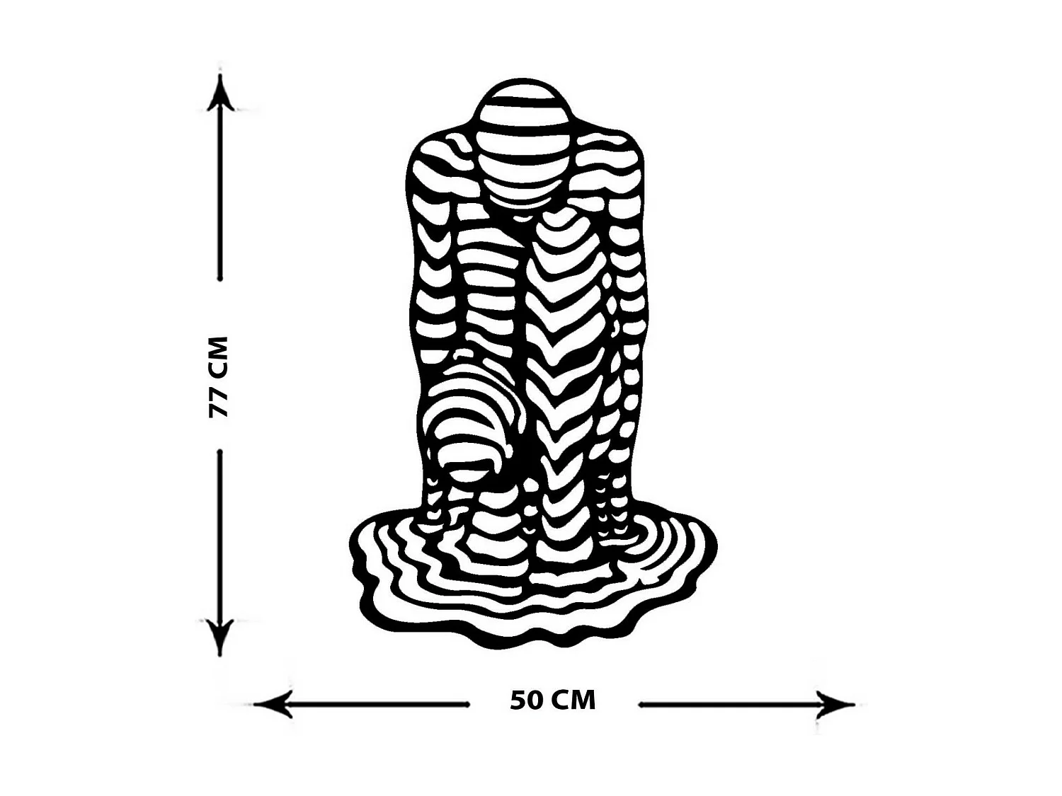 Dekoracja Metalowa Człowiek, Czarny, 50x0,15x78 cm, EPIKASA