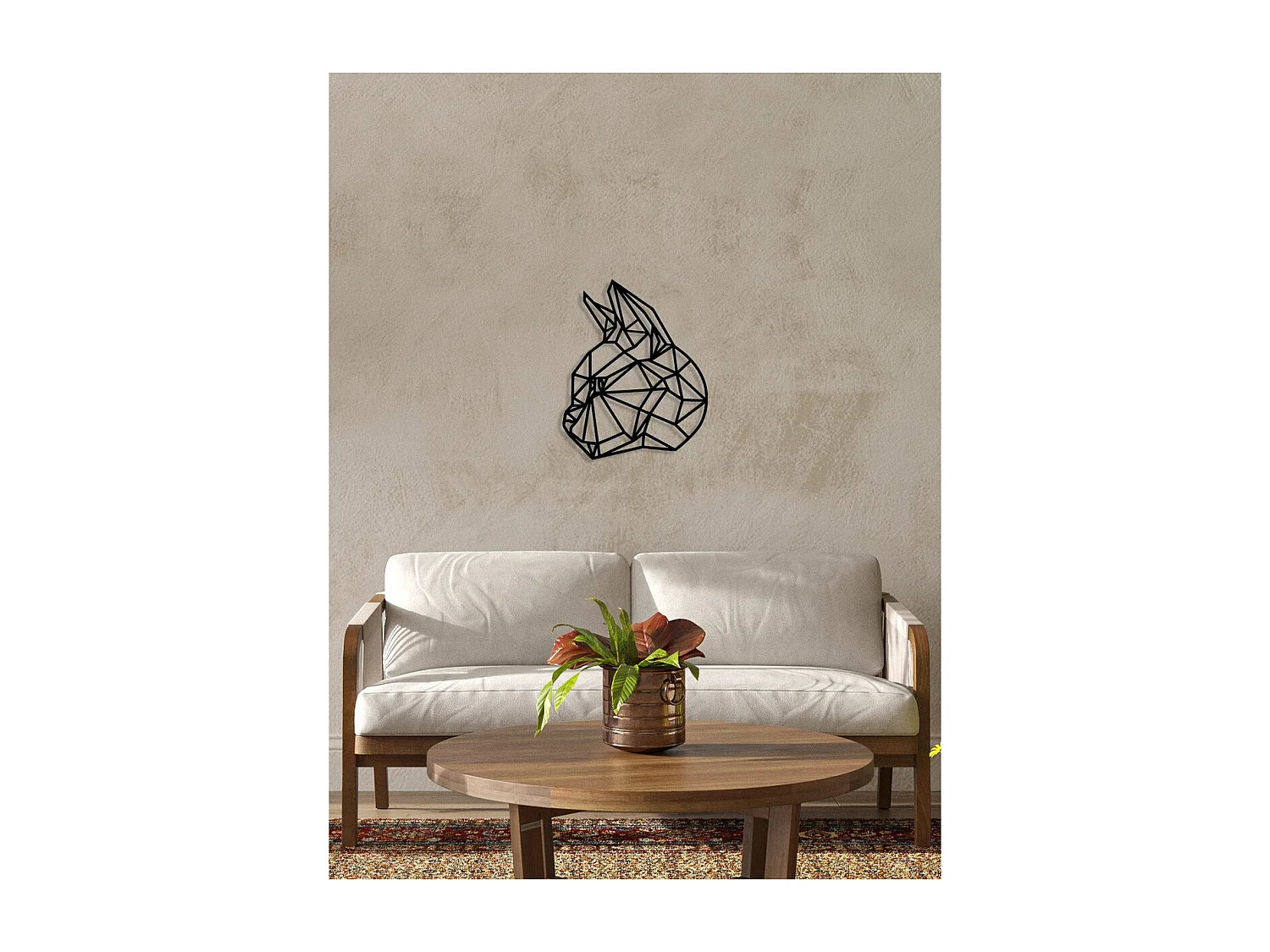 Decorazione in Metallo Gatto 43, Nero, 40x0,15x50 cm, EPIKASA