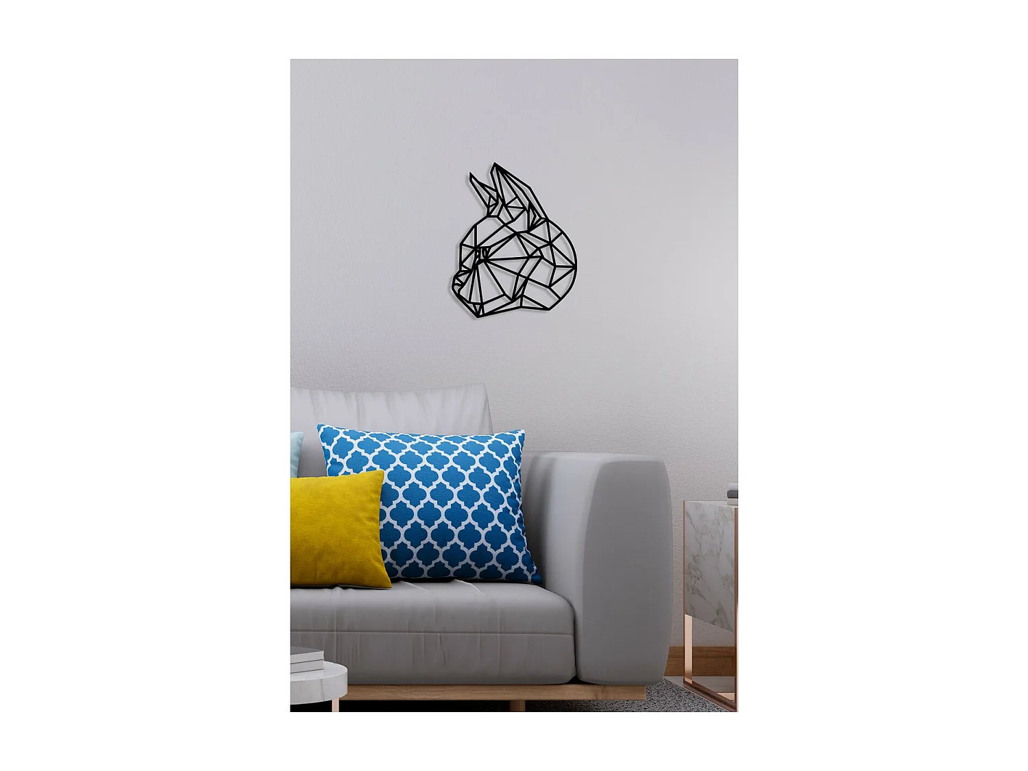 Decorazione in Metallo Gatto 43, Nero, 40x0,15x50 cm, EPIKASA