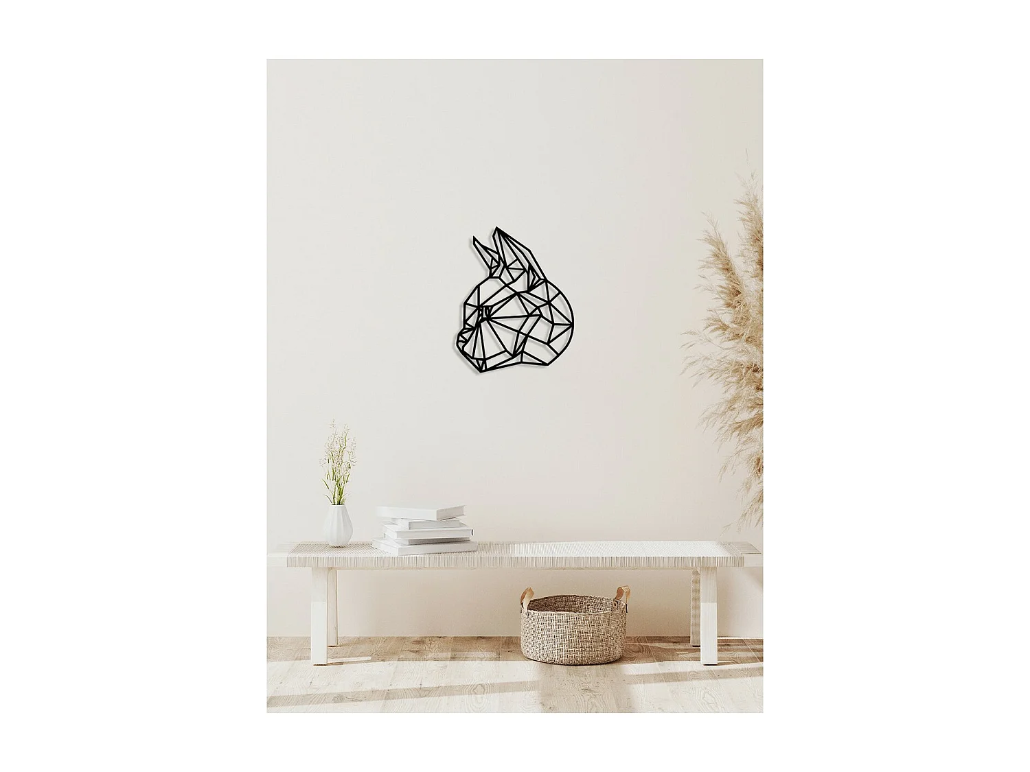 Decorazione in Metallo Gatto 43, Nero, 40x0,15x50 cm, EPIKASA