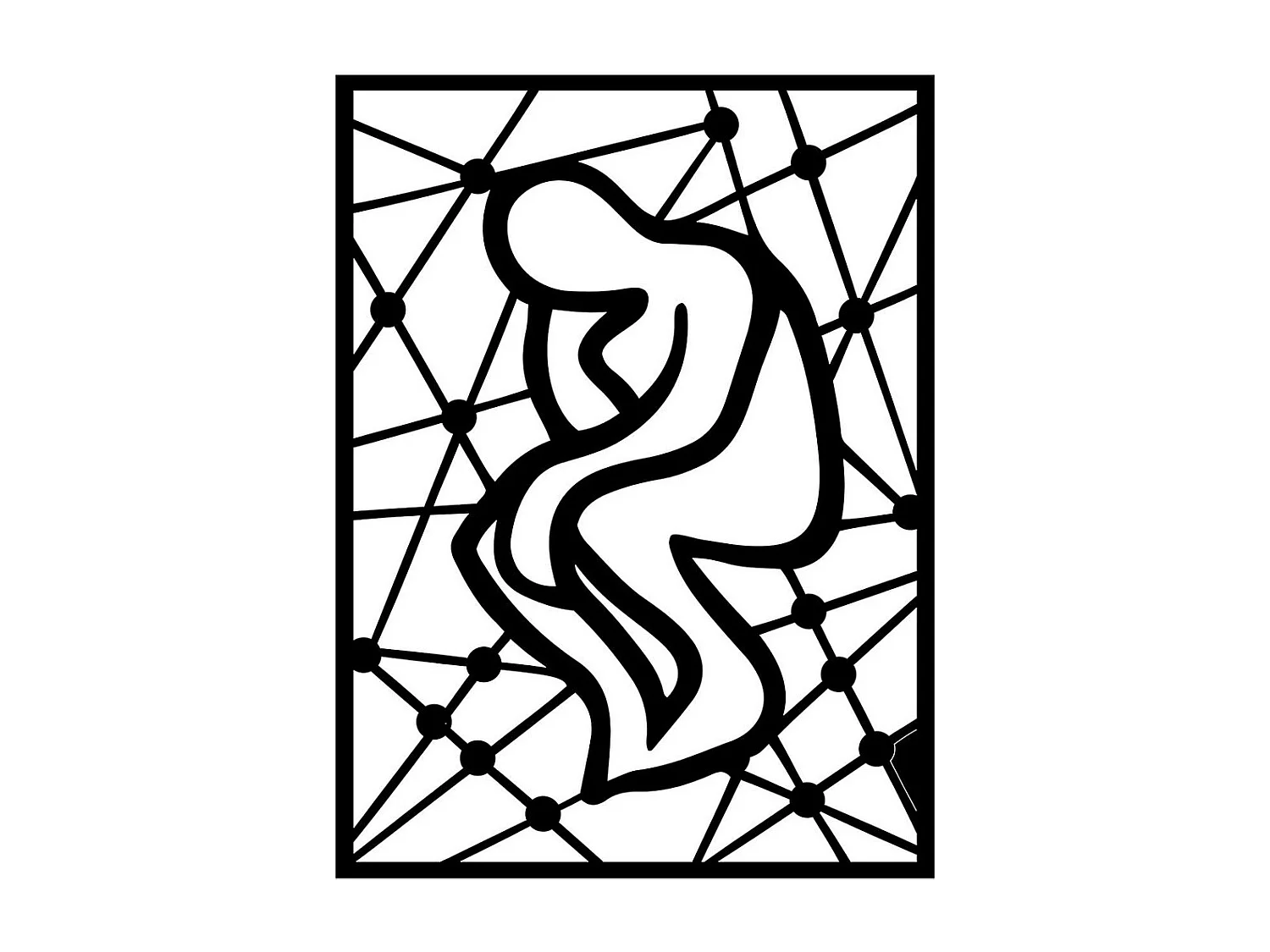 Decoração em Metal Solitude, Preto, 50x0,15x67 cm, EPIKASA