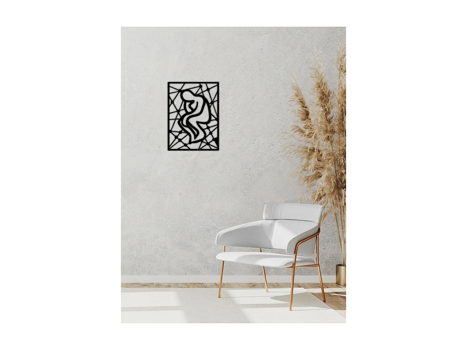 Decoração em Metal Solitude, Preto, 50x0,15x67 cm, EPIKASA