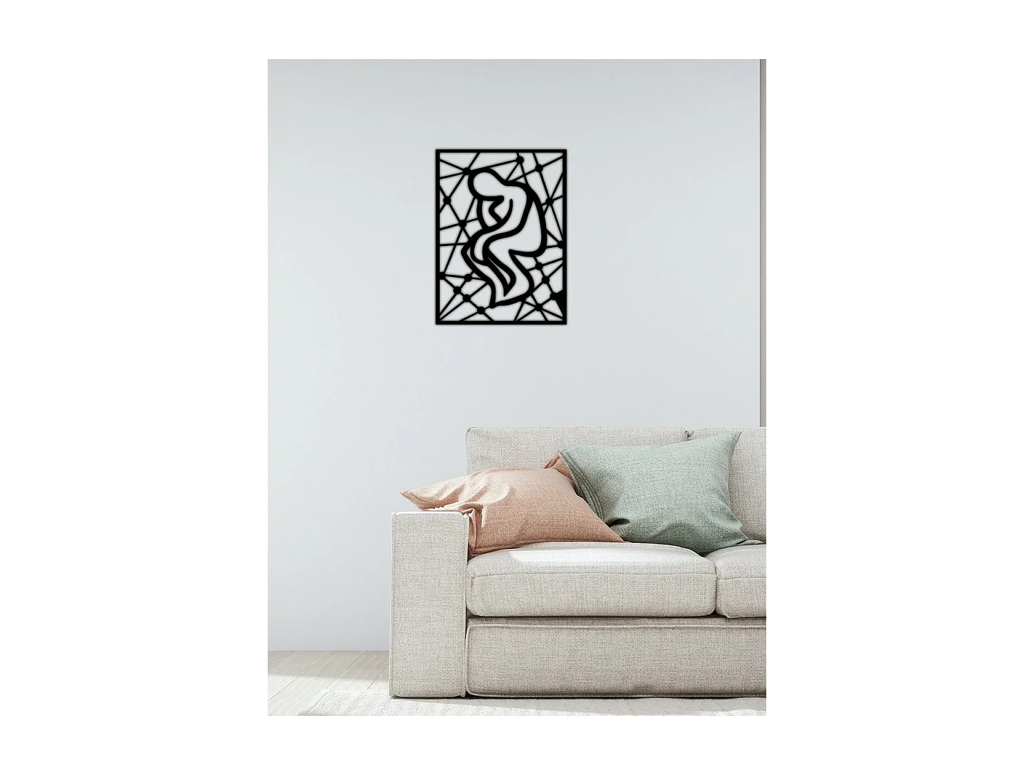 Decoração em Metal Solitude, Preto, 50x0,15x67 cm, EPIKASA