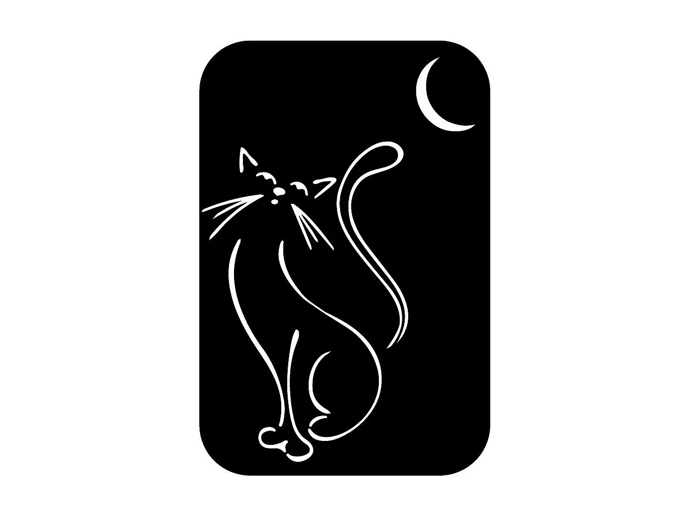 Decoração em Metal Gato 122, Preto, 33x0,15x50 cm, EPIKASA