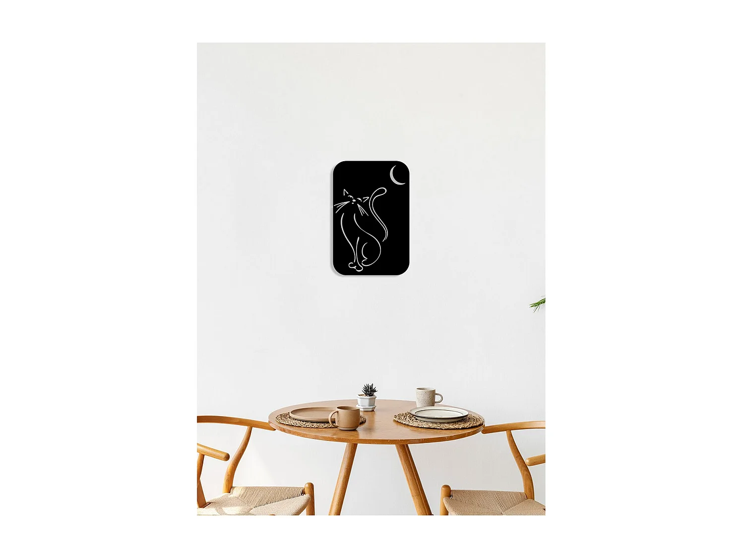 Decoração em Metal Gato 122, Preto, 33x0,15x50 cm, EPIKASA