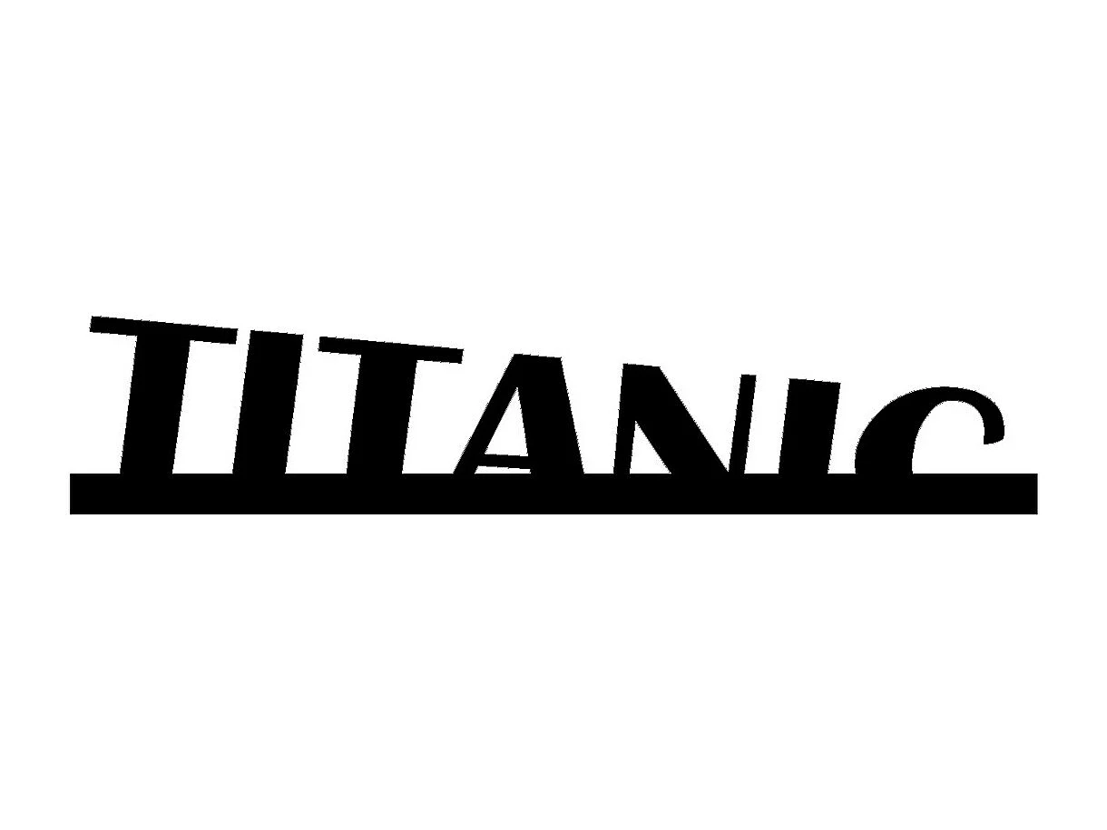 Decoração em Metal Titanic, Preto, 91x0,15x23 cm cm, EPIKASA