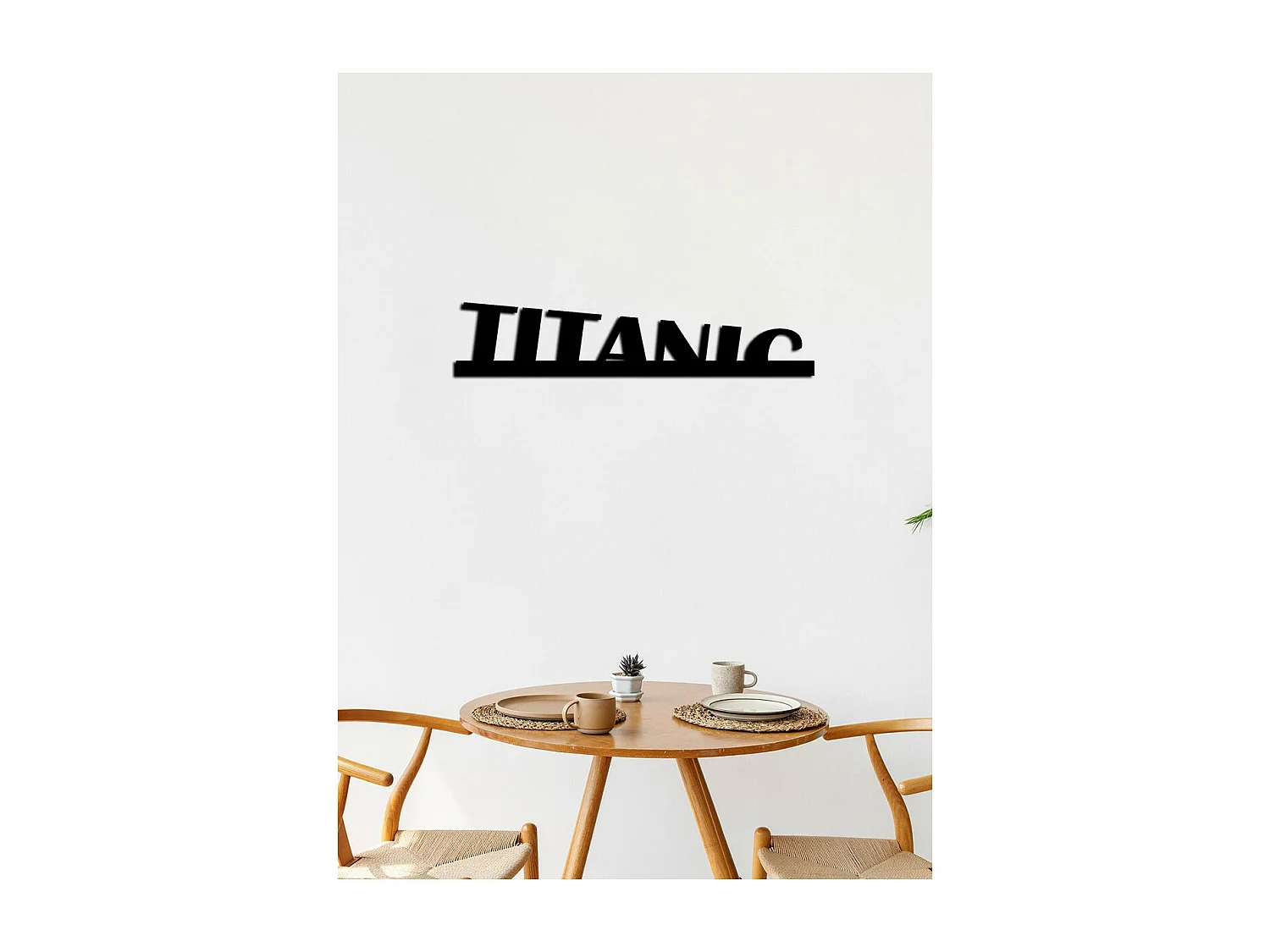Decoração em Metal Titanic, Preto, 91x0,15x23 cm cm, EPIKASA