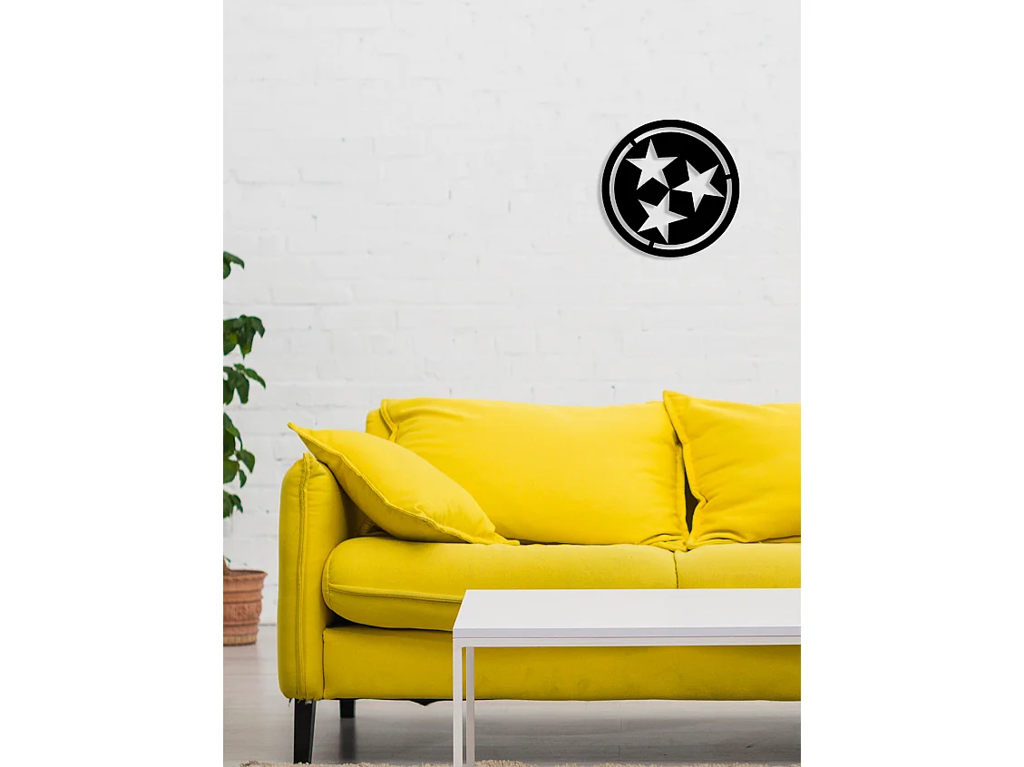 Dekoracja Metalowa Gwiazdy, Czarny, 40x0,15x40 cm cm, EPIKASA