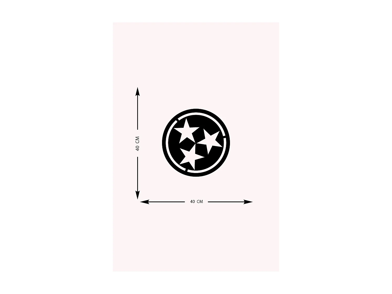 Dekoracja Metalowa Gwiazdy, Czarny, 40x0,15x40 cm cm, EPIKASA