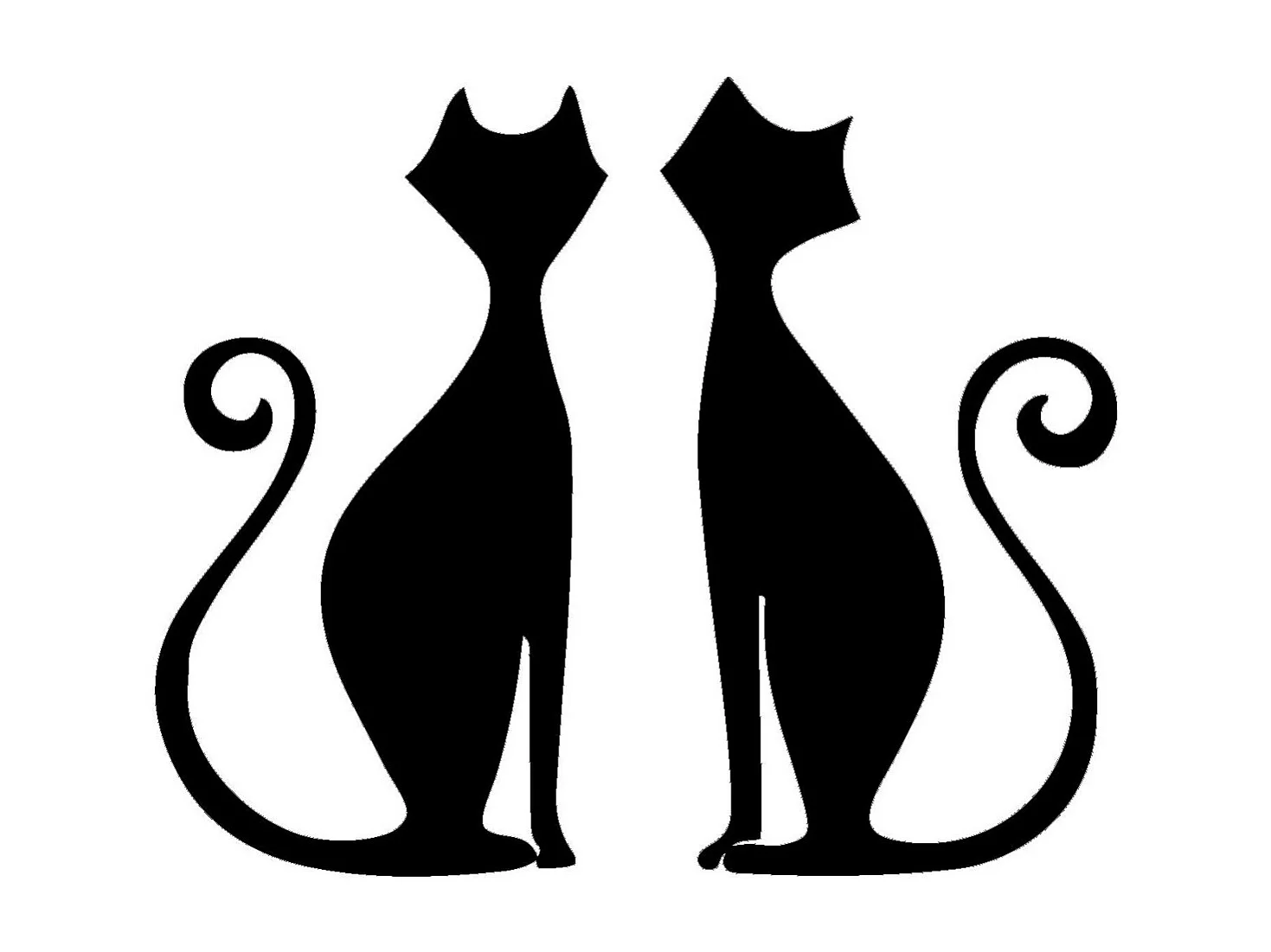 Decoração em Metal Gato 102, Preto, 56x0,15x53 cm, EPIKASA