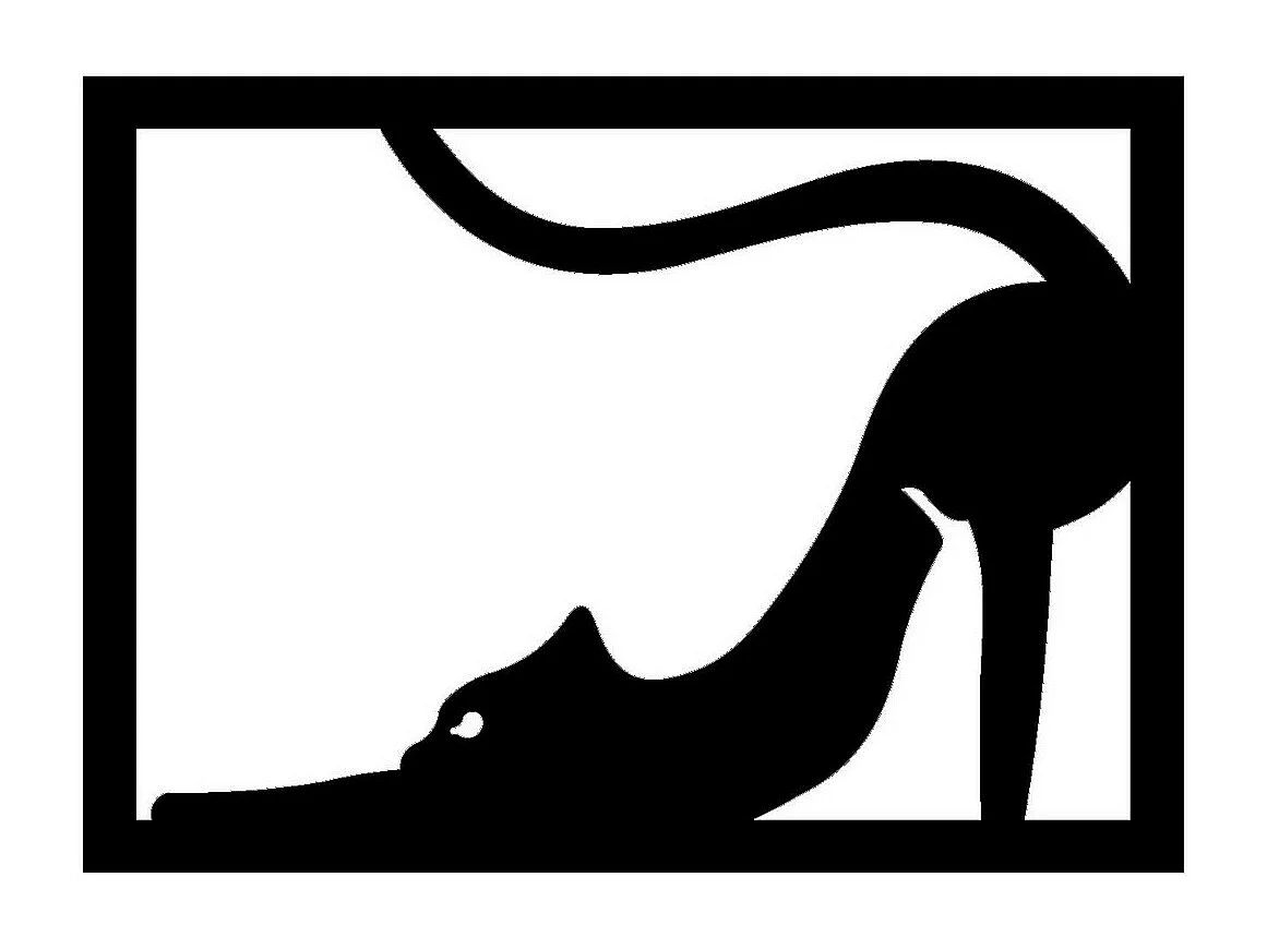 Decoração em Metal Gato 3, Preto, 55x0,15x40 cm, EPIKASA